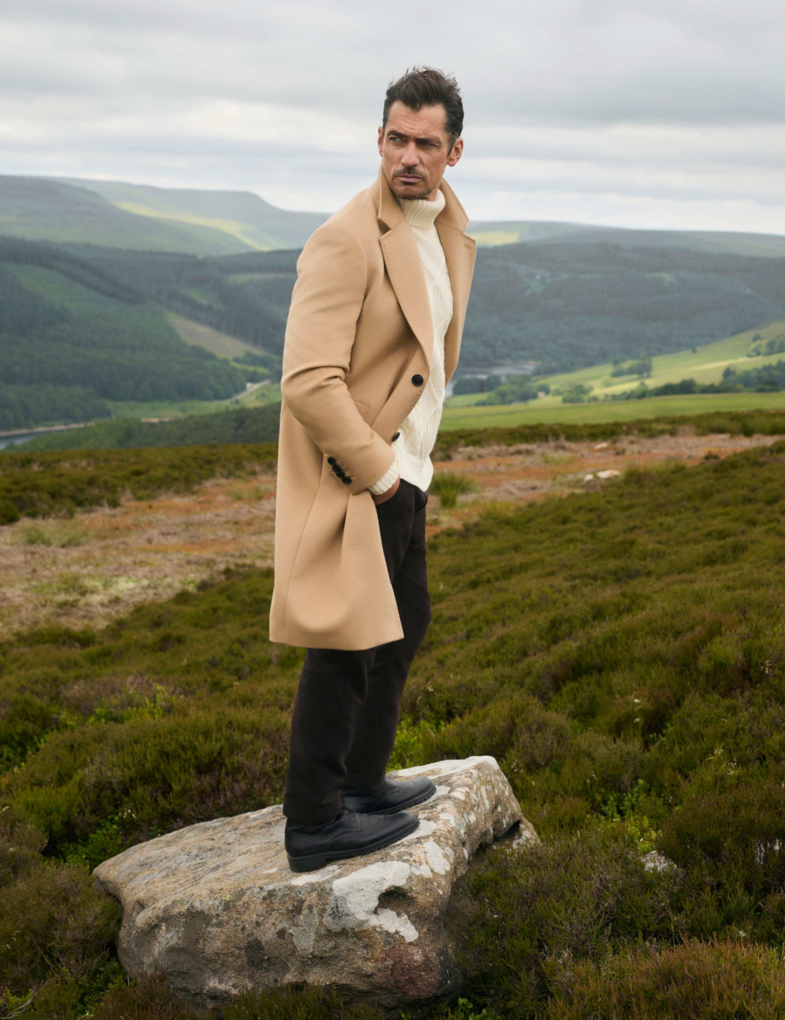 Wool Rich with Cashmere Revere Overcoat 1 of 9