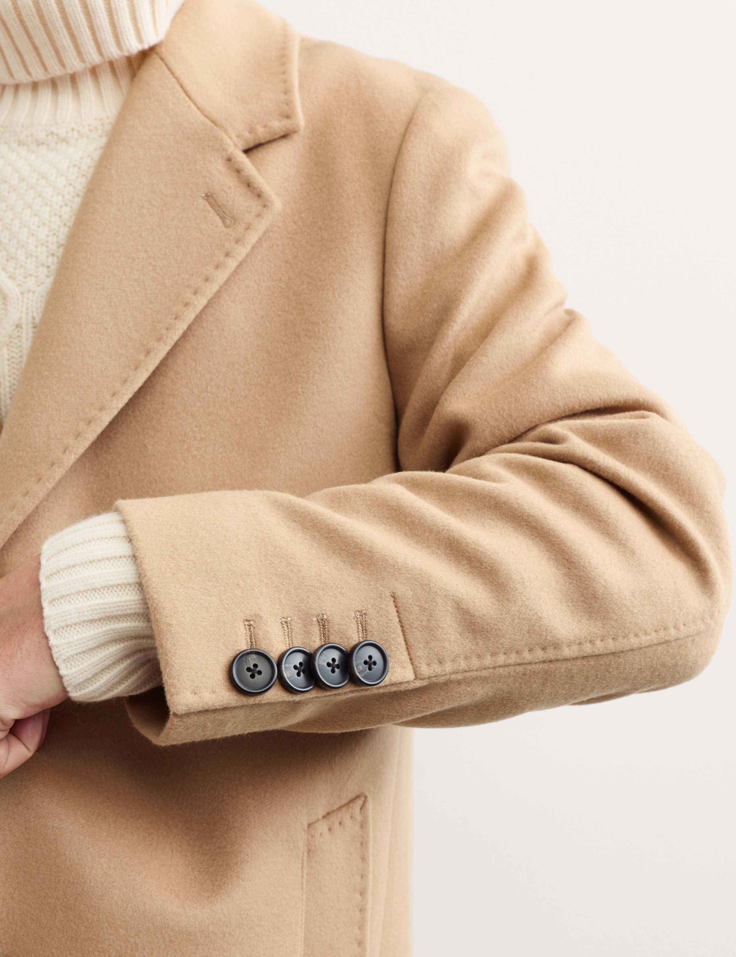 Wool Rich with Cashmere Revere Overcoat 3 of 9