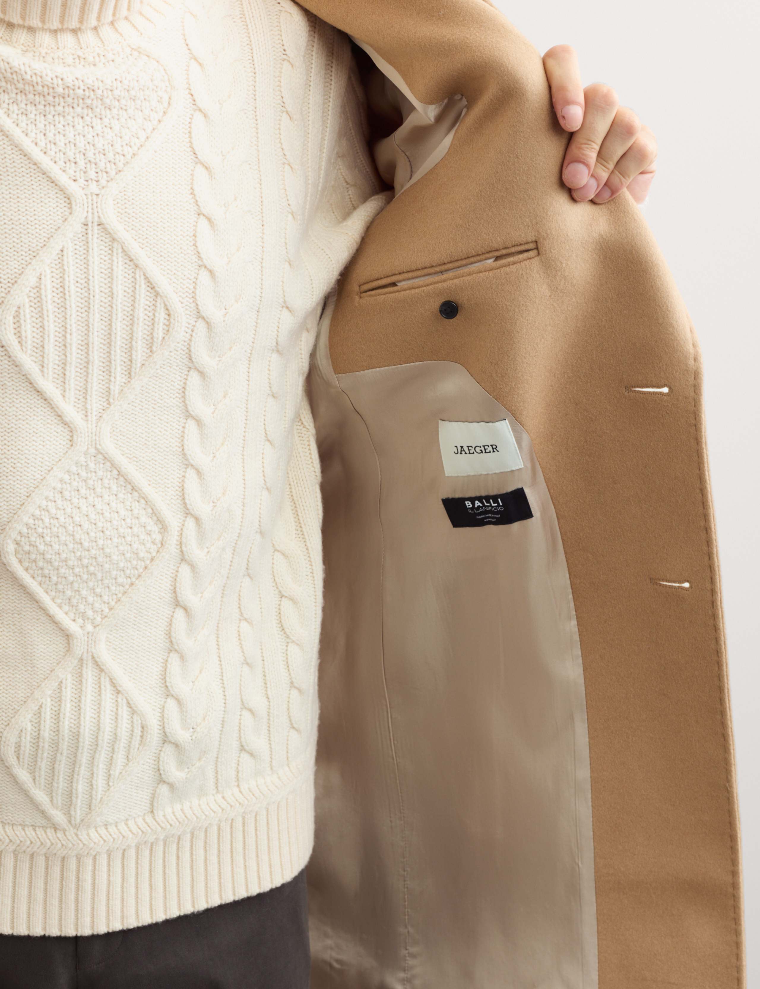 Wool Rich with Cashmere Revere Overcoat 5 of 9