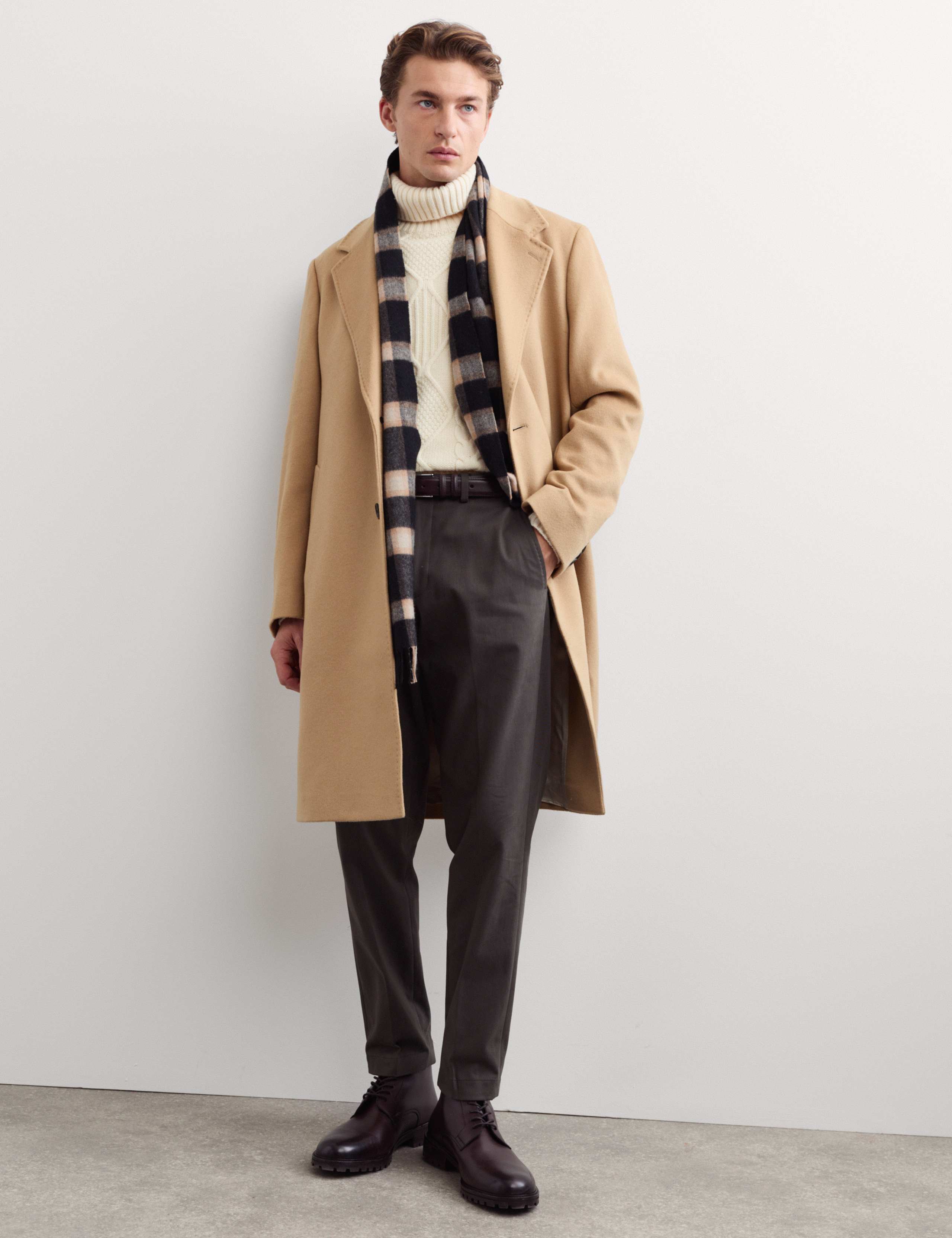Wool Rich with Cashmere Revere Overcoat 8 of 9