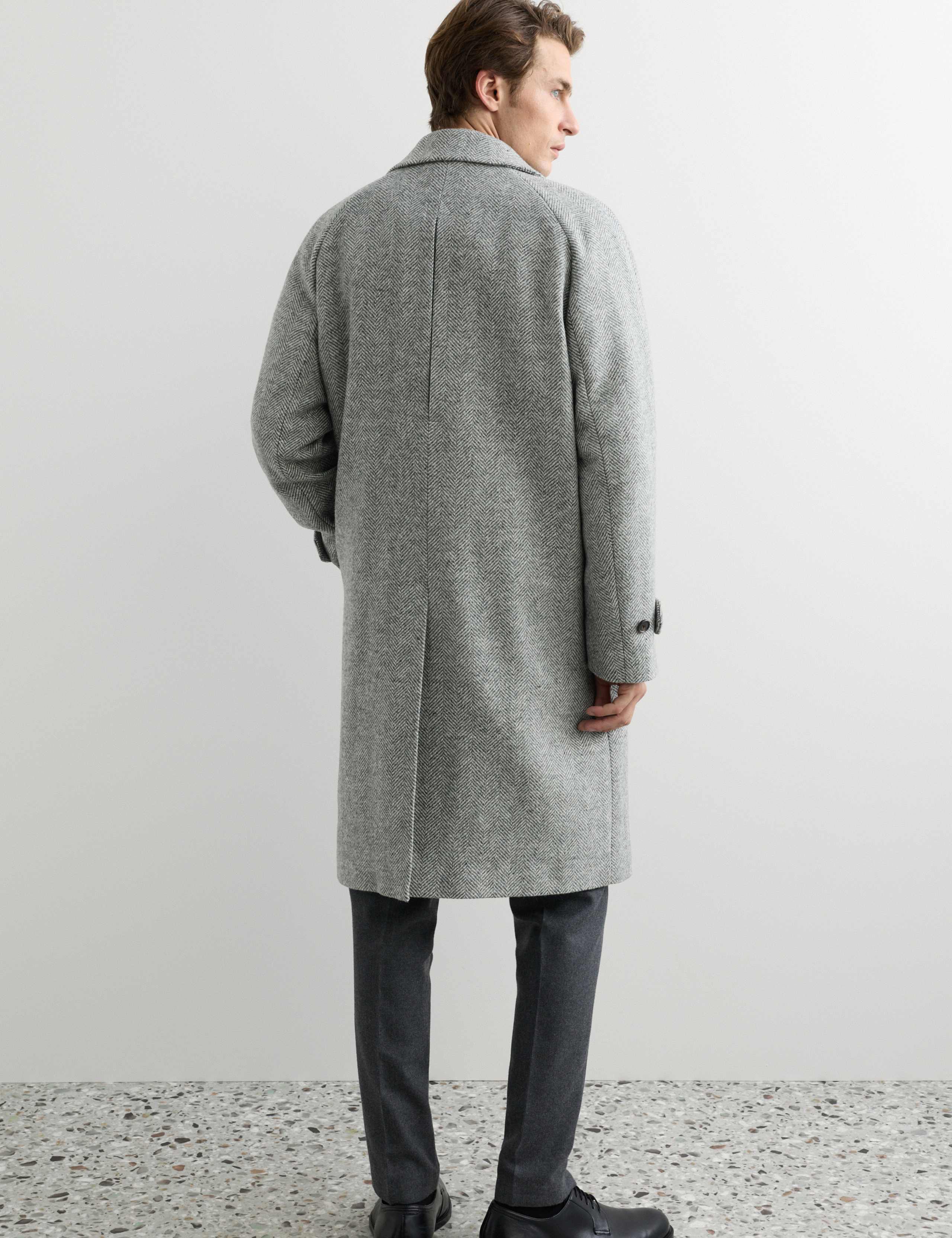 Pure Wool Herringbone Overcoat 5 of 7