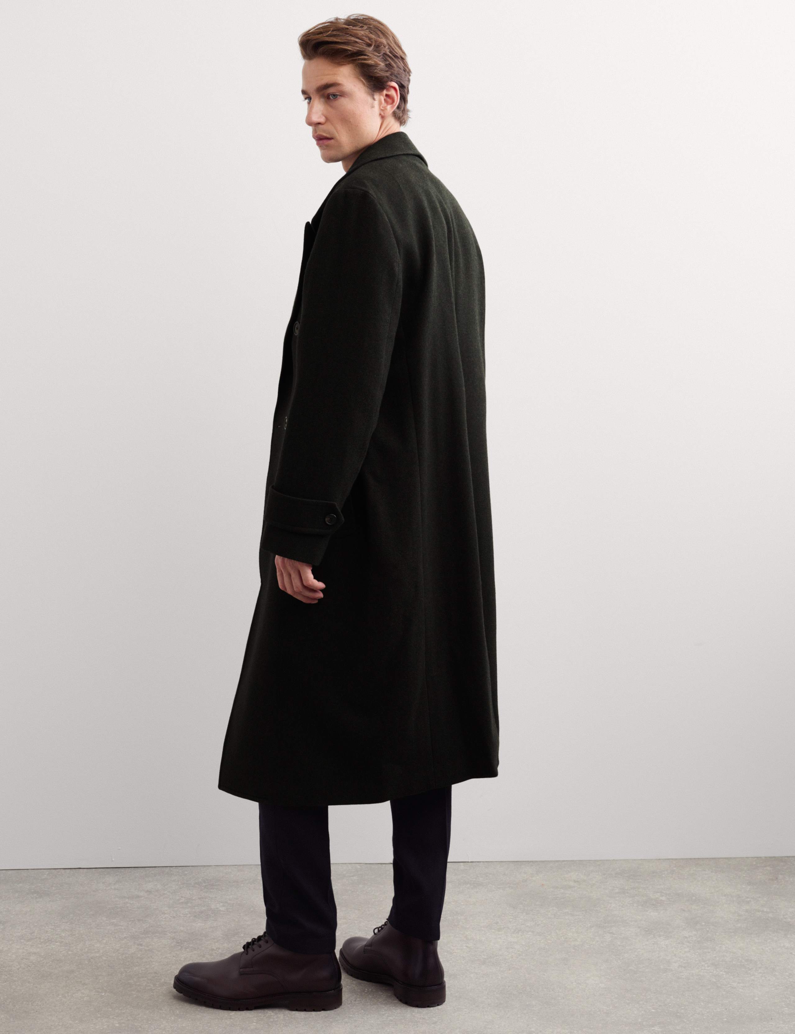 Pure Wool Double Breasted Revere Overcoat 6 of 9