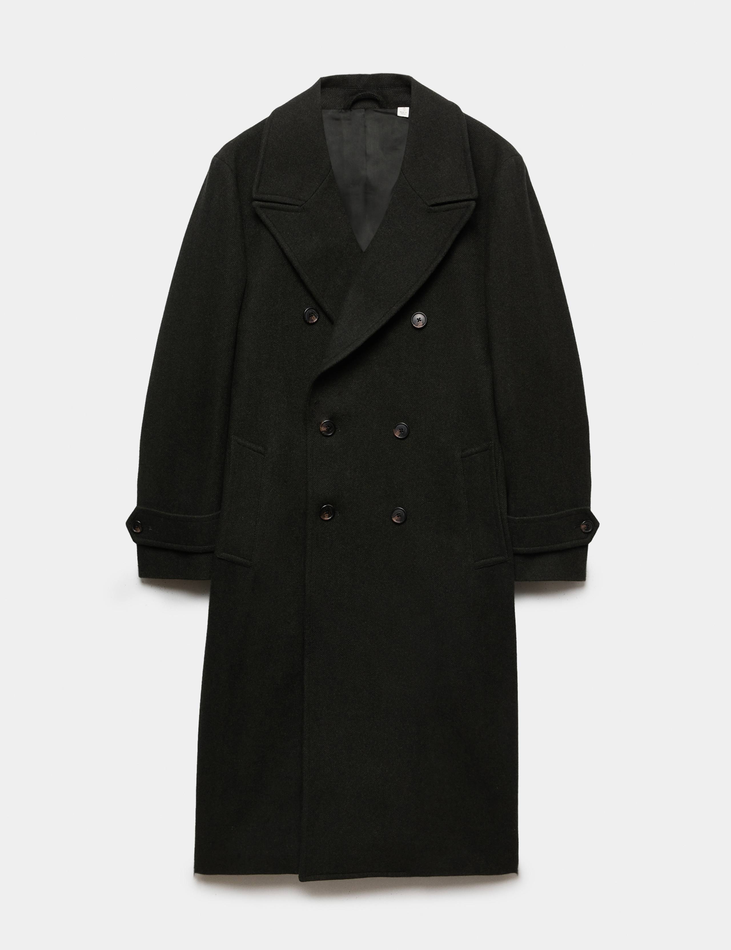 Pure Wool Double Breasted Revere Overcoat 2 of 9