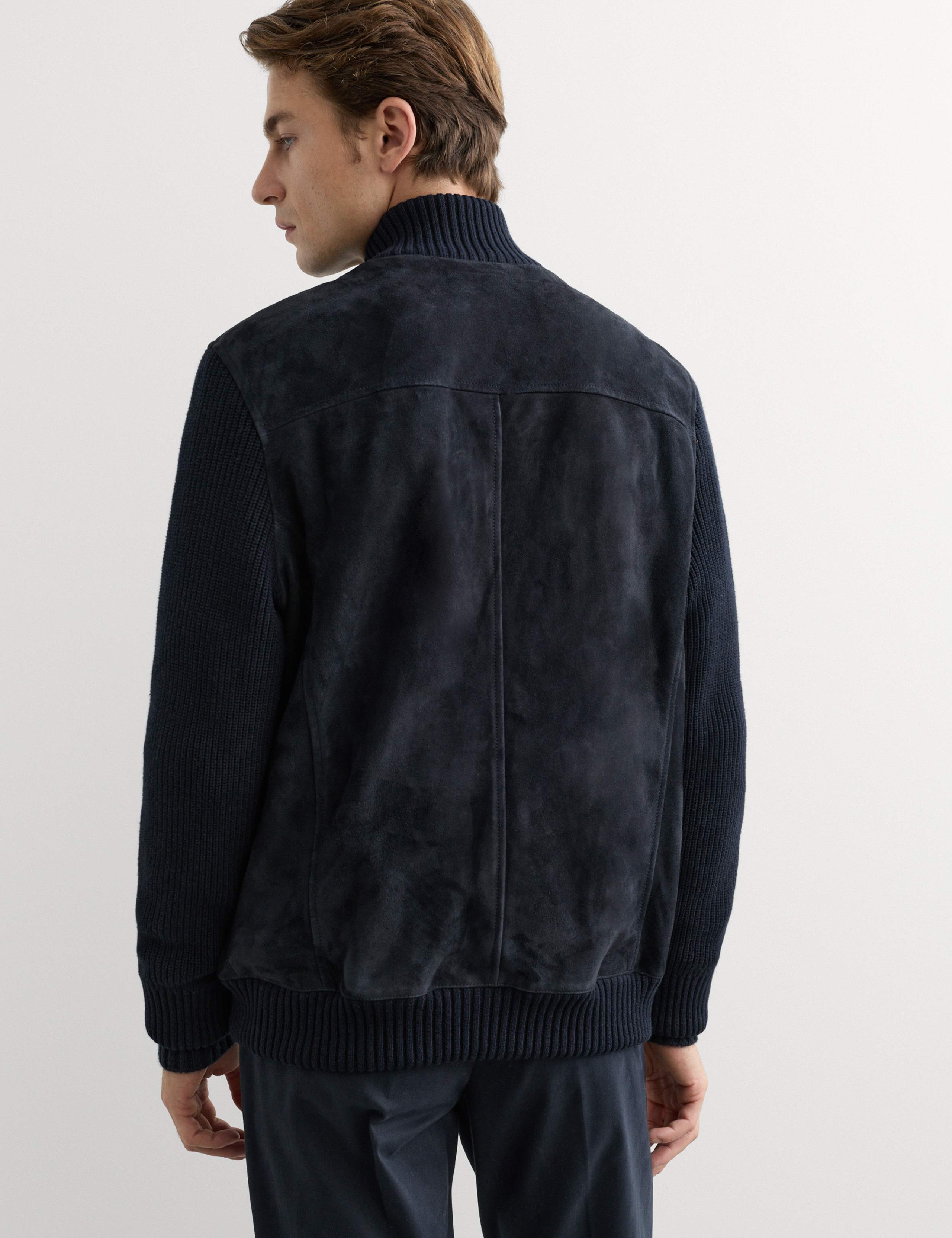 Suede Hybrid Funnel Neck Jacket 5 of 8