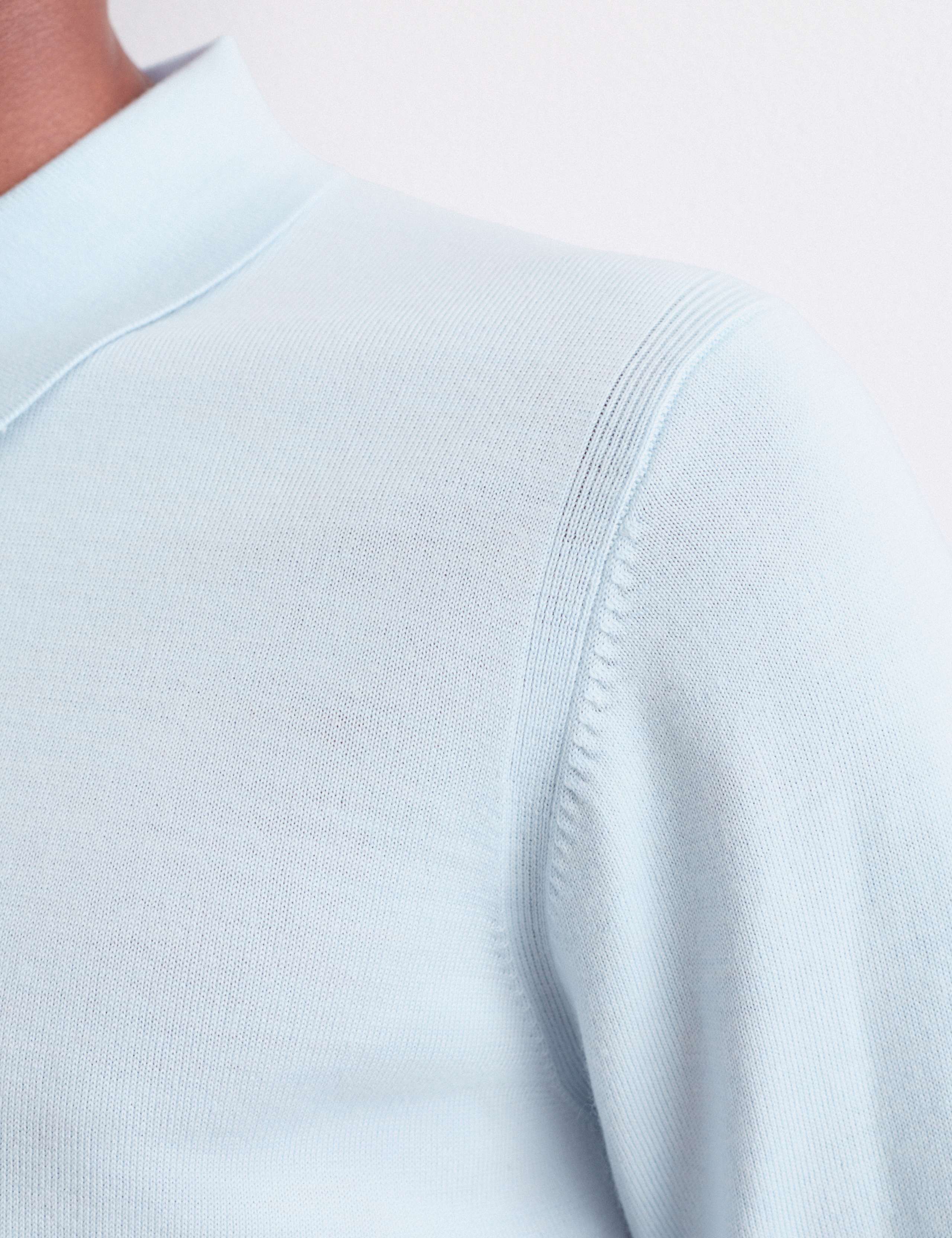 Merino Wool with Silk Knitted Polo Shirt 4 of 8