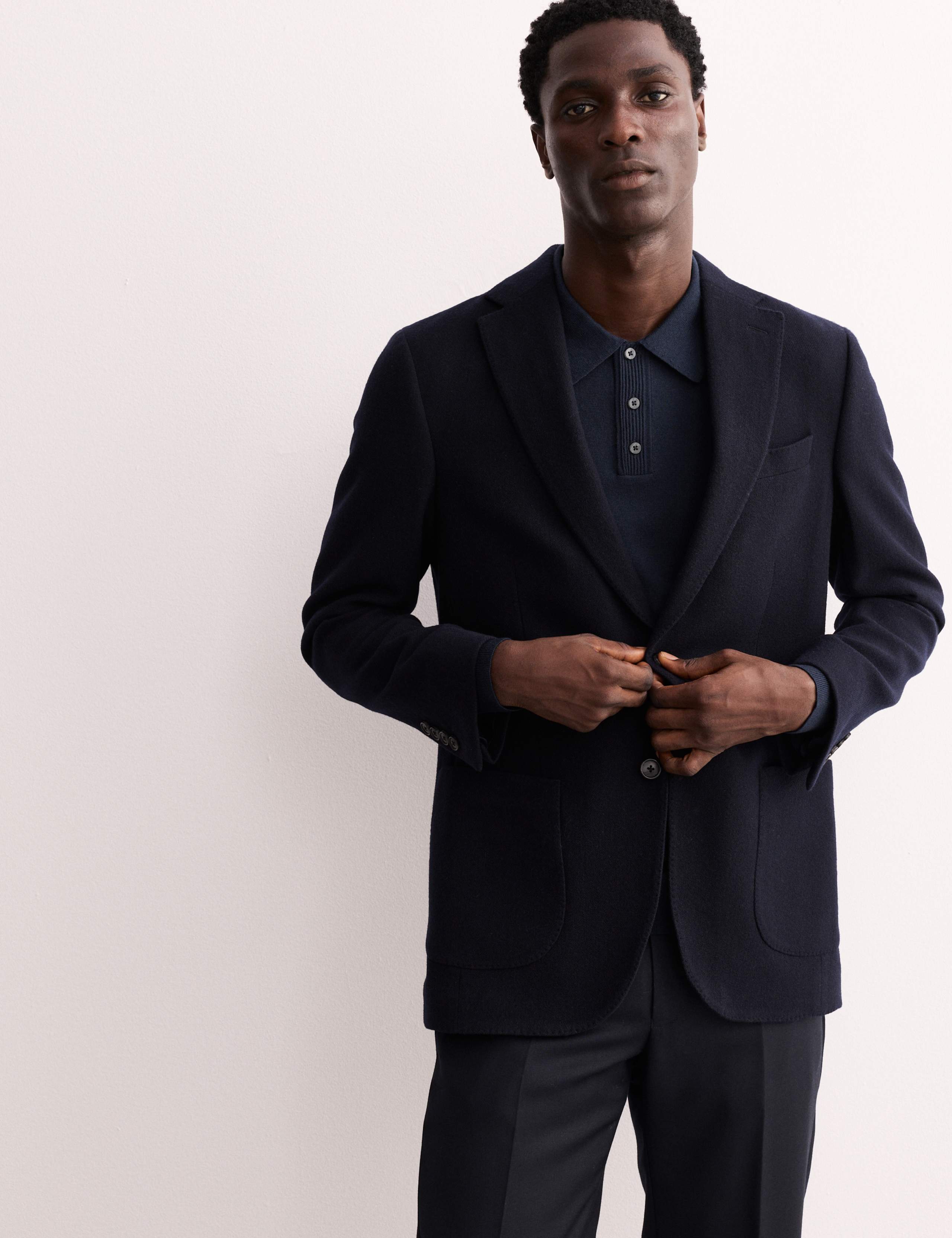 Merino Wool with Silk Knitted Polo Shirt 7 of 8