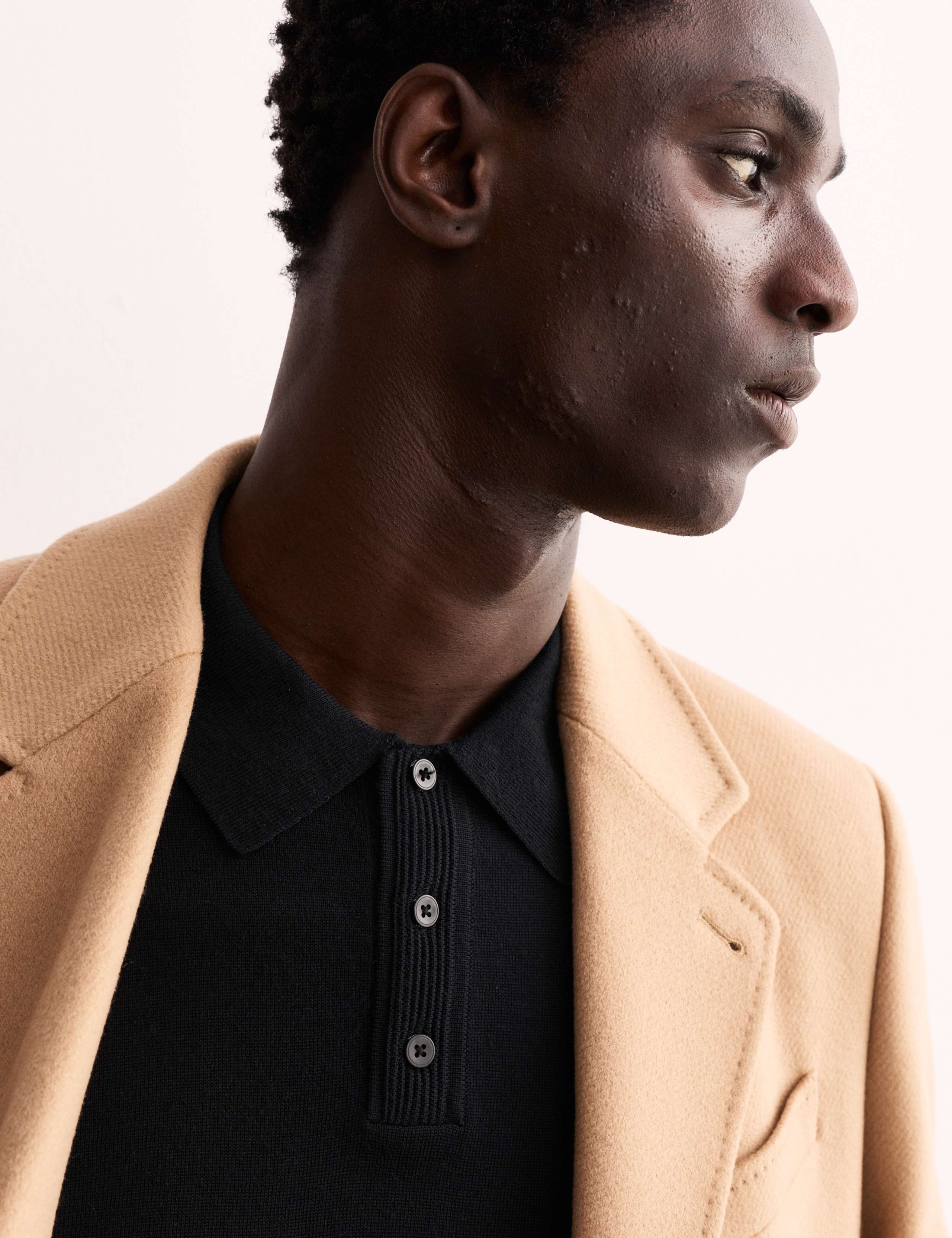 Merino Wool with Silk Knitted Polo Shirt 3 of 8