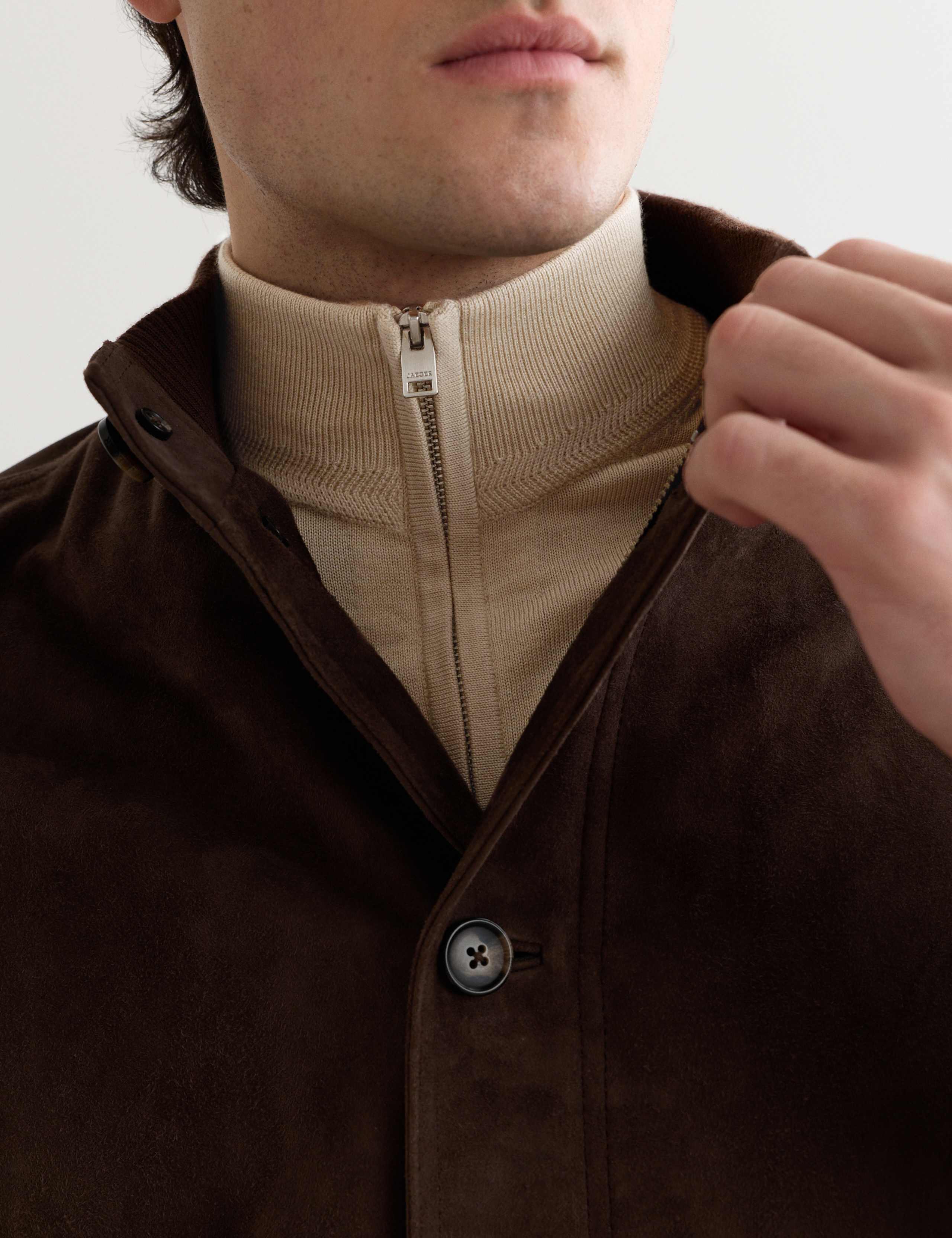 Merino Wool with Silk Half Zip Jumper 4 of 7
