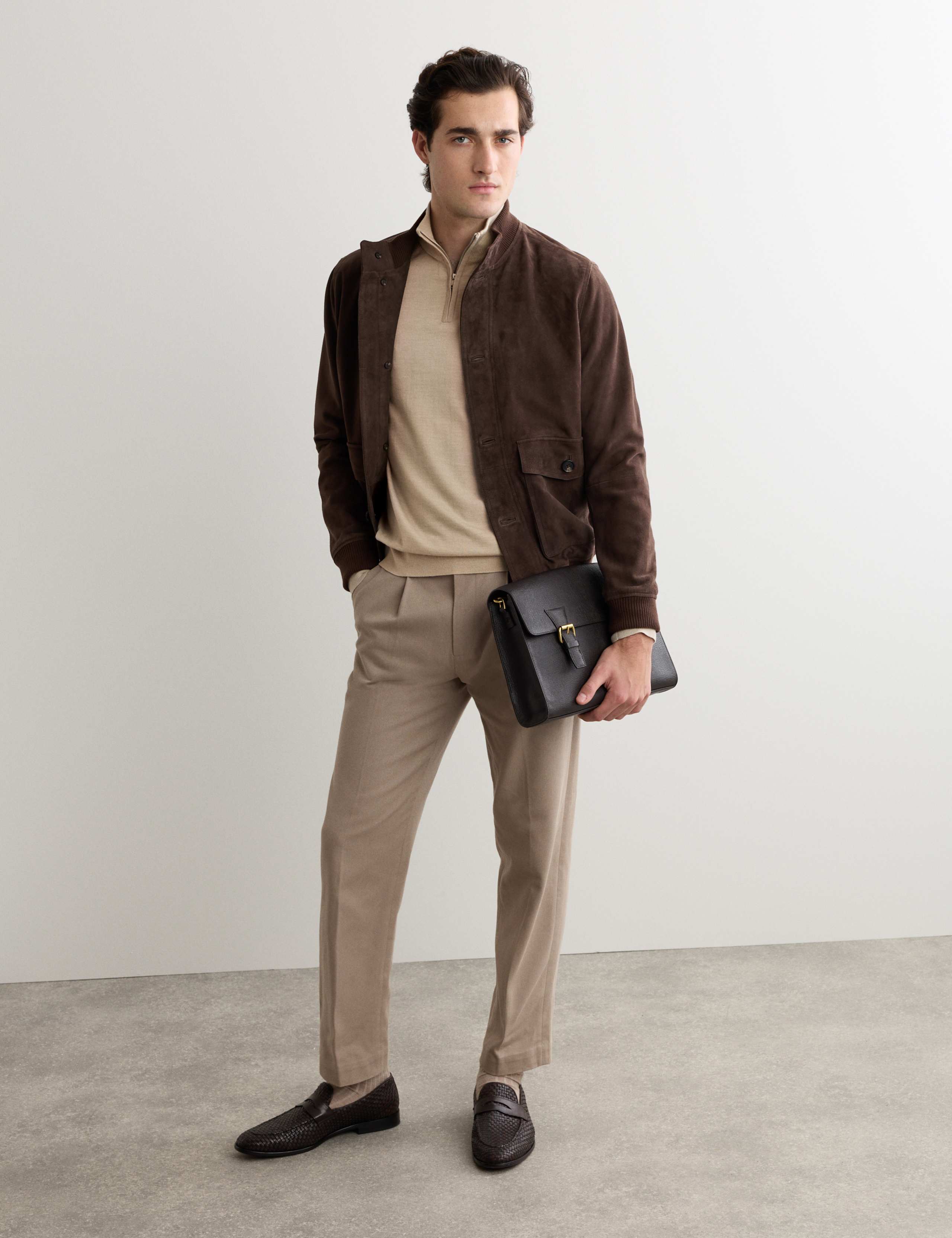 Merino Wool with Silk Half Zip Jumper 7 of 7