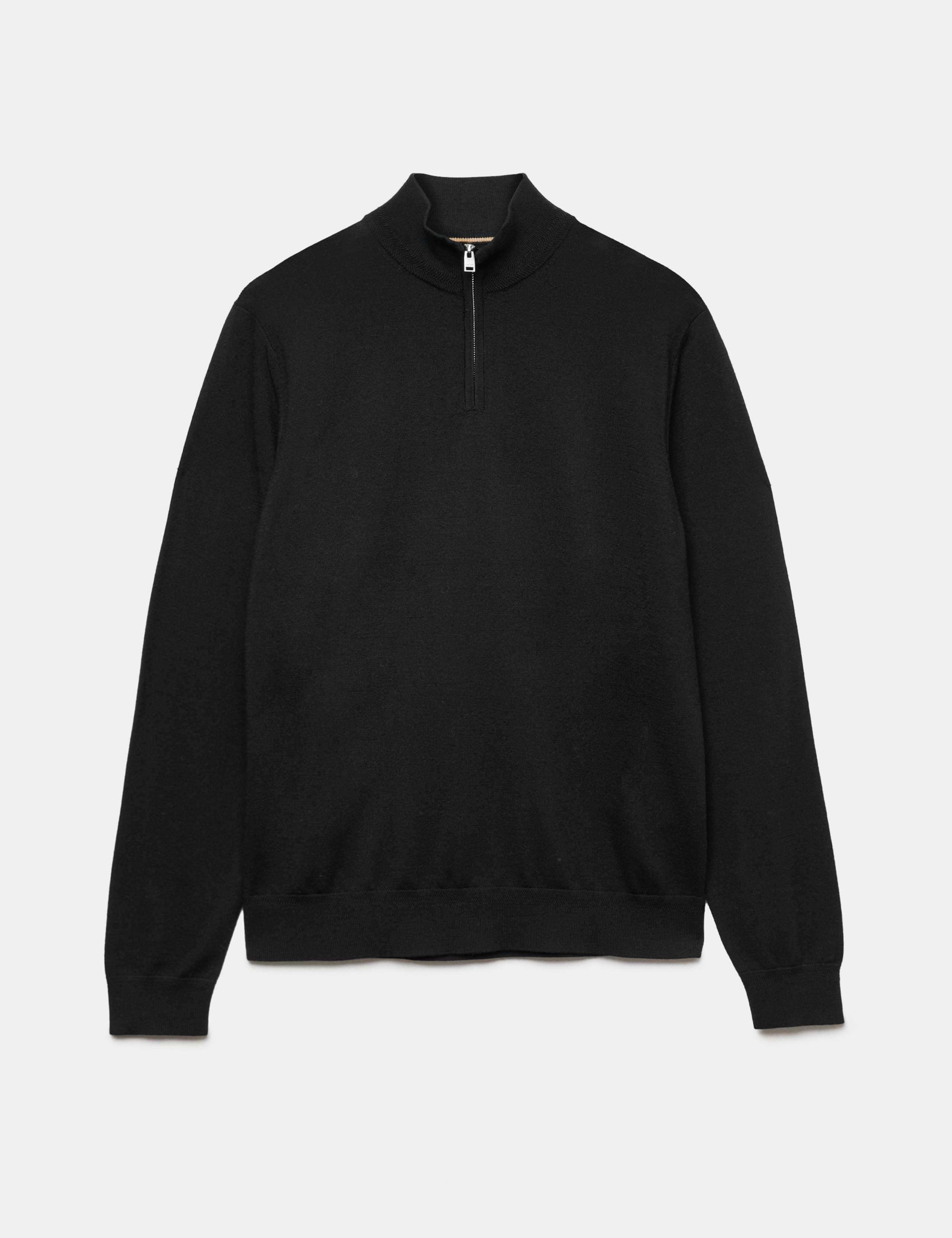 Merino Wool with Silk Half Zip Jumper 2 of 6