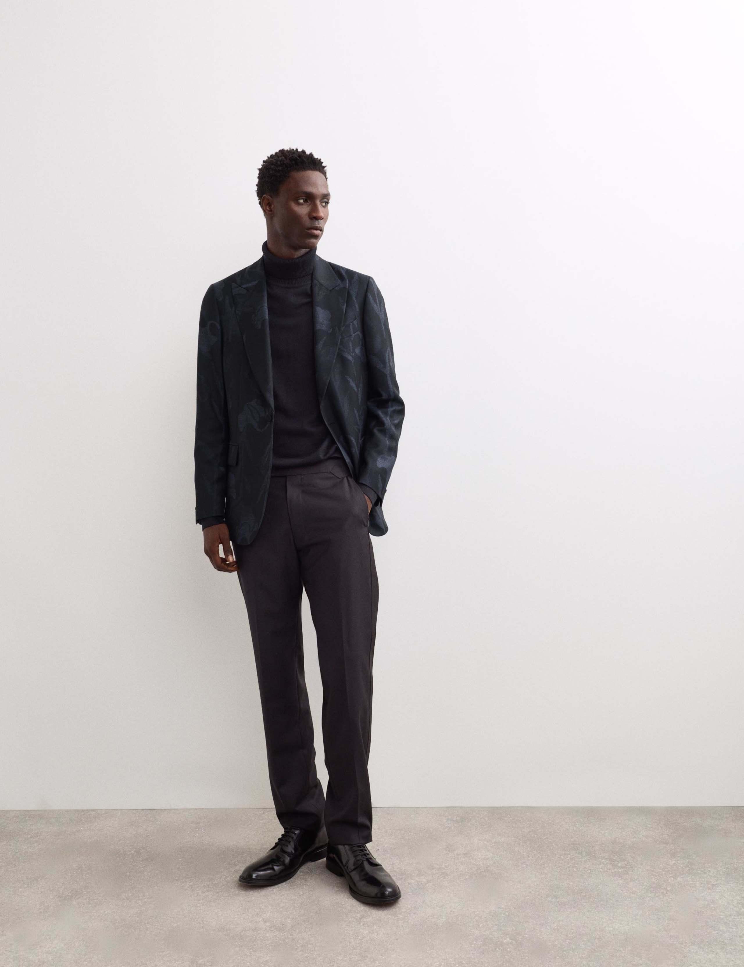 Extra Fine Merino Roll Neck Jumper with Silk 1 of 6