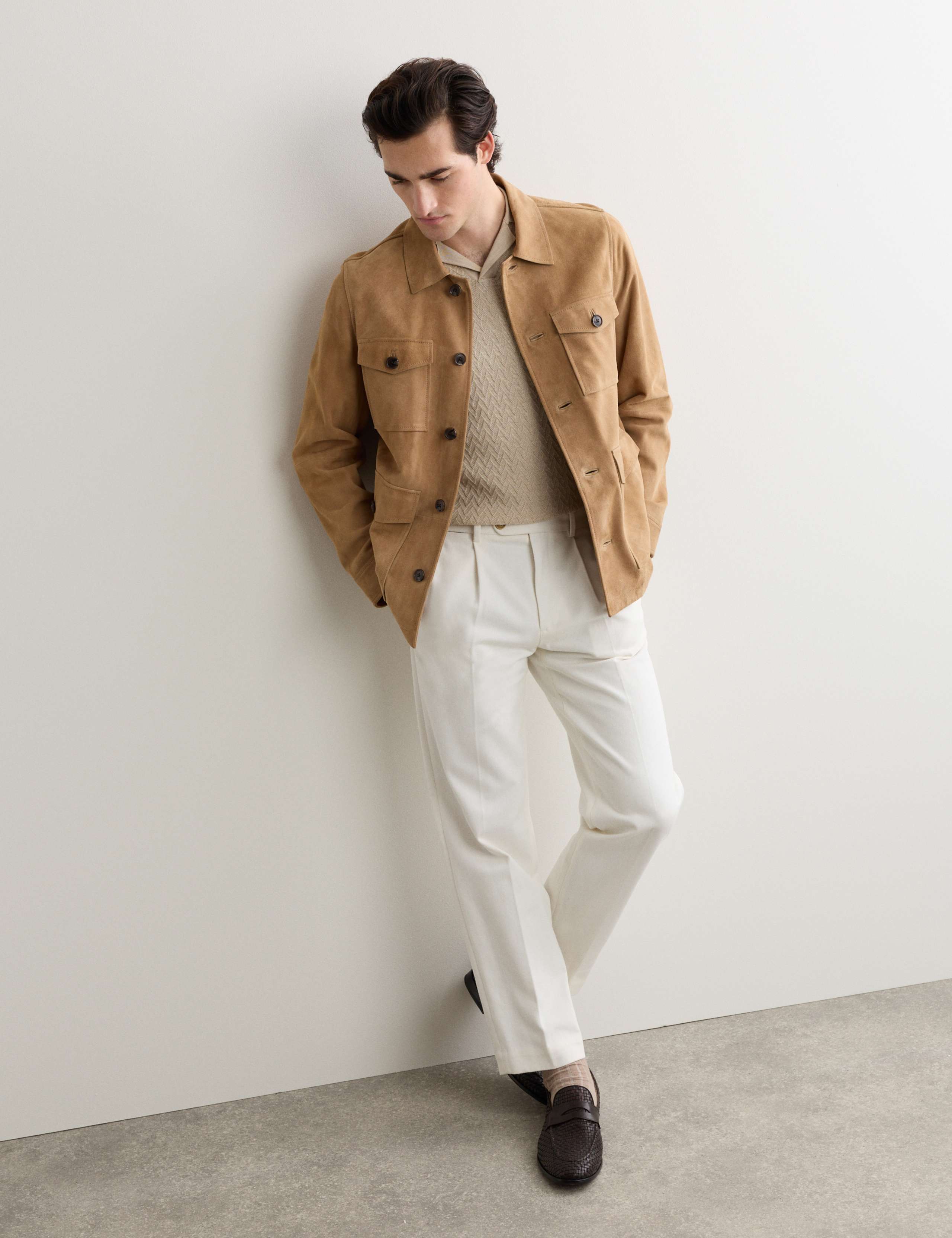 Merino Wool with Silk Knitted Polo Shirt 5 of 5