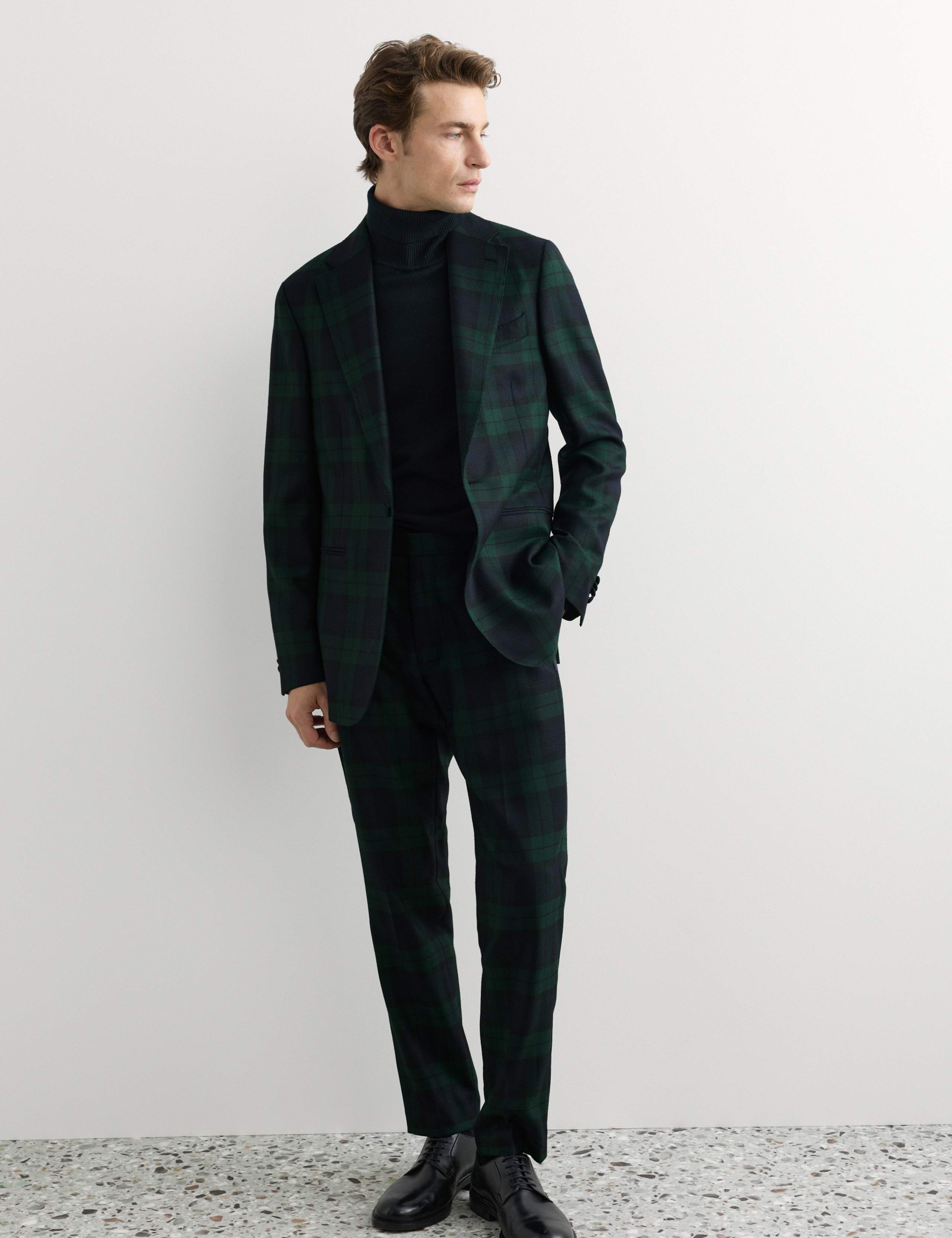 Tailored Fit Pure Wool Watch Check Jacket 7 of 7