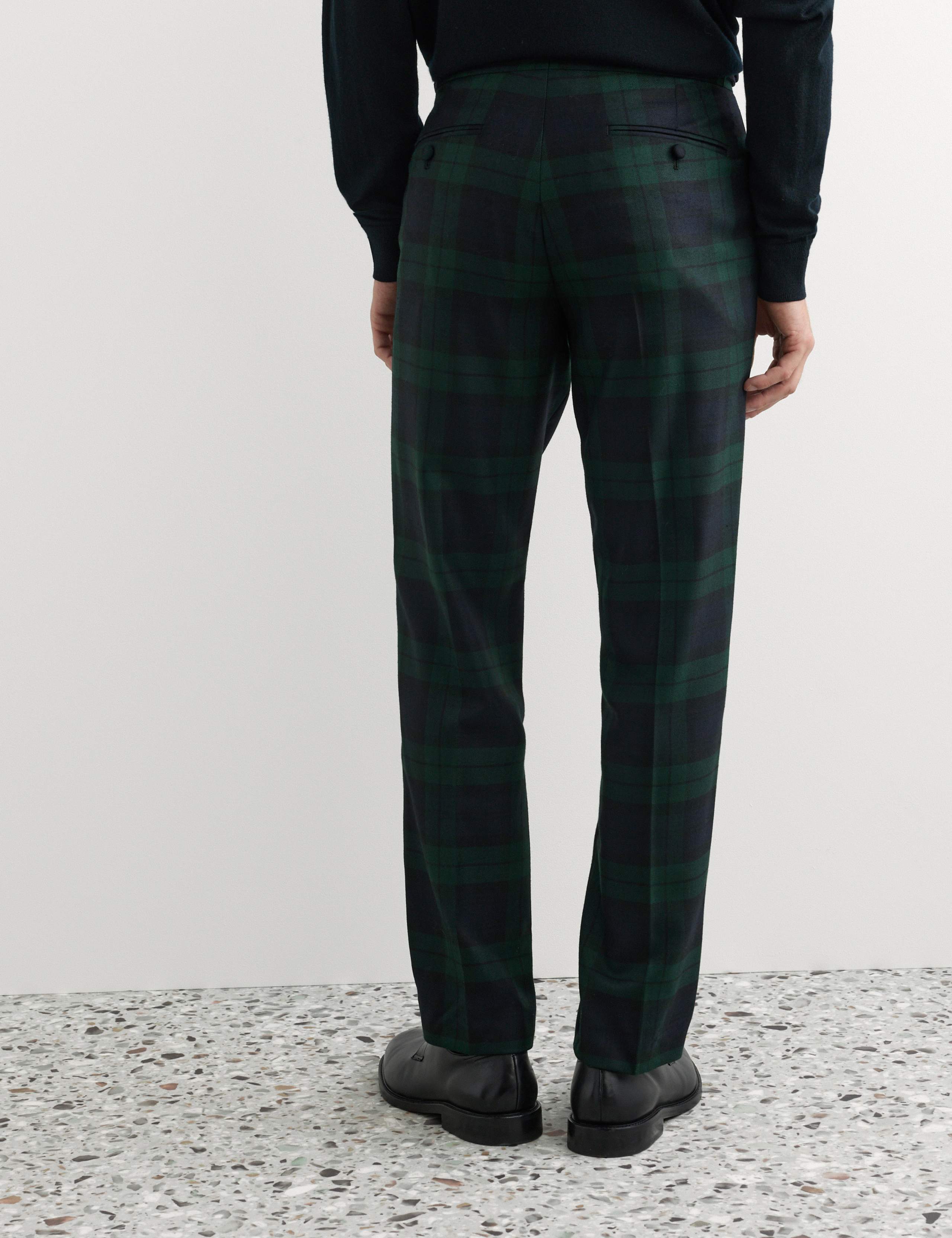 Tailored Fit Pure Wool Watch Check Trousers 5 of 6