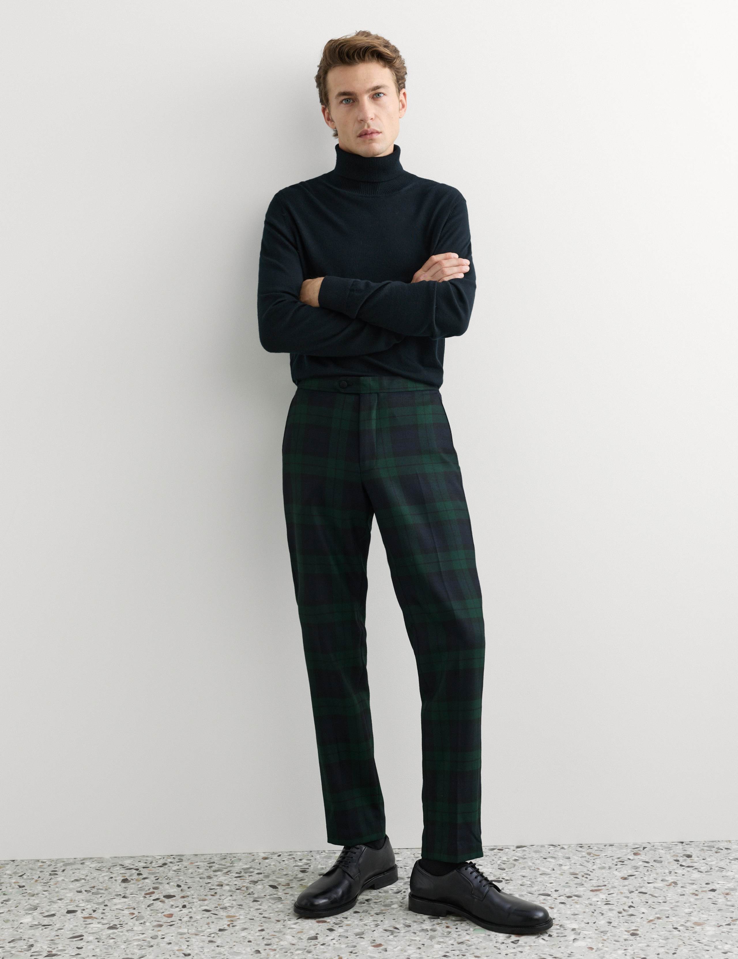 Tailored Fit Pure Wool Watch Check Trousers 6 of 6