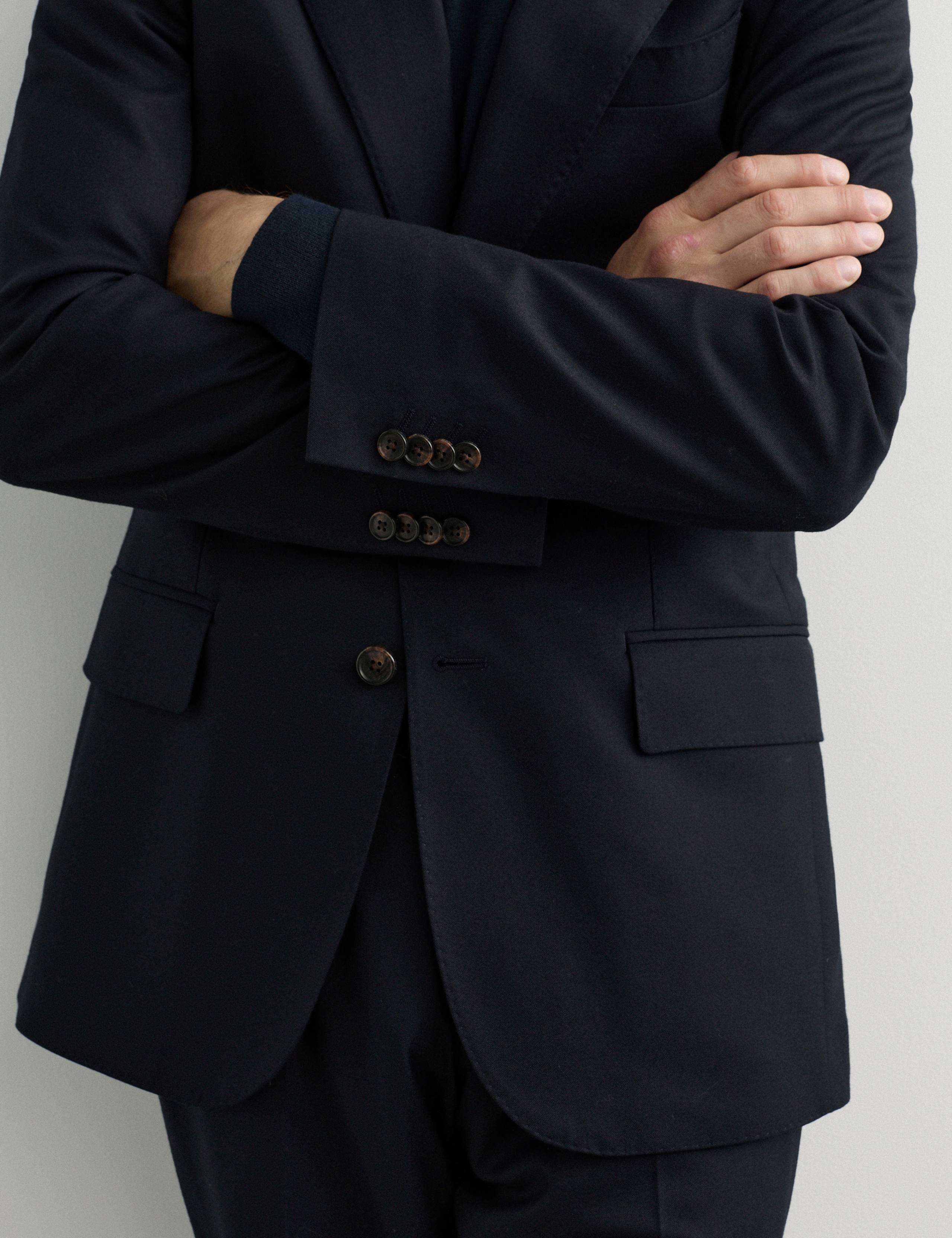Tailored Fit Pure Wool Flannel Suit Jacket 3 of 7