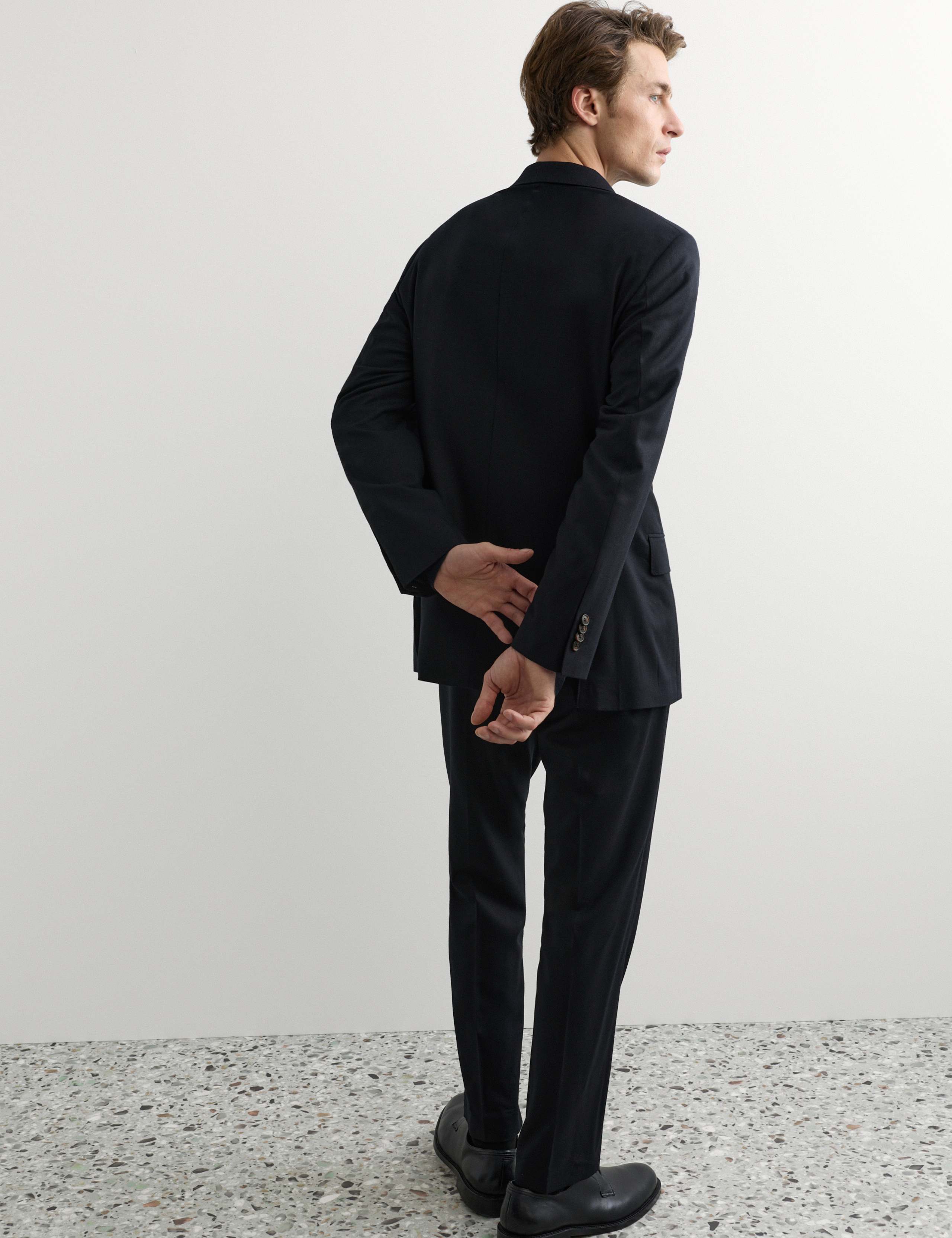 Tailored Fit Pure Wool Flannel Suit Jacket 5 of 7