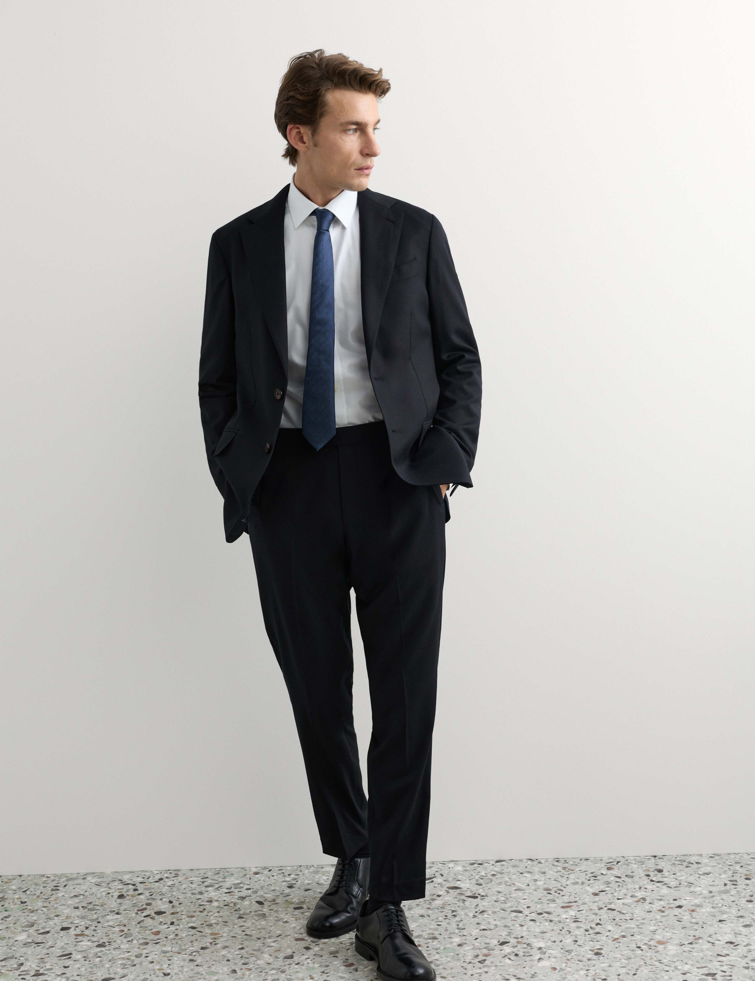 Tailored Fit Pure Wool Flannel Suit Jacket 6 of 7