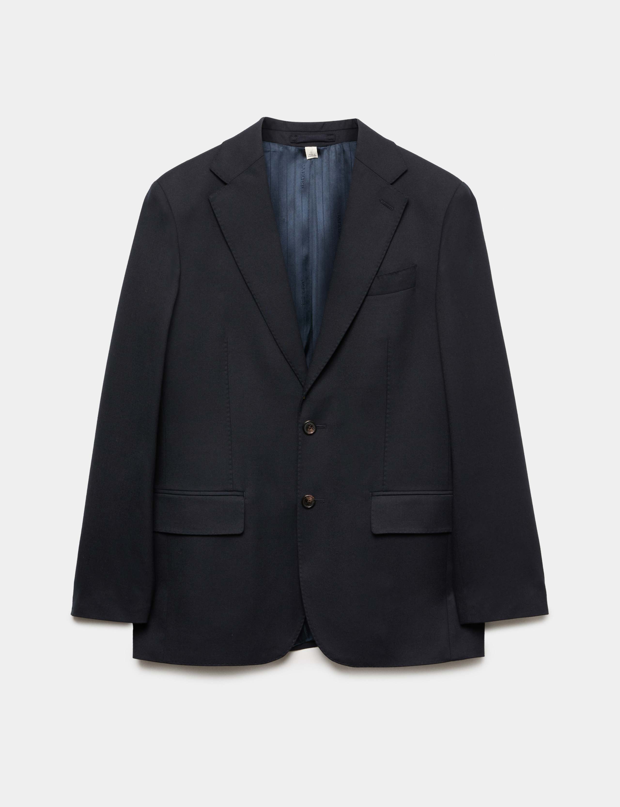 Tailored Fit Pure Wool Flannel Suit Jacket 2 of 7