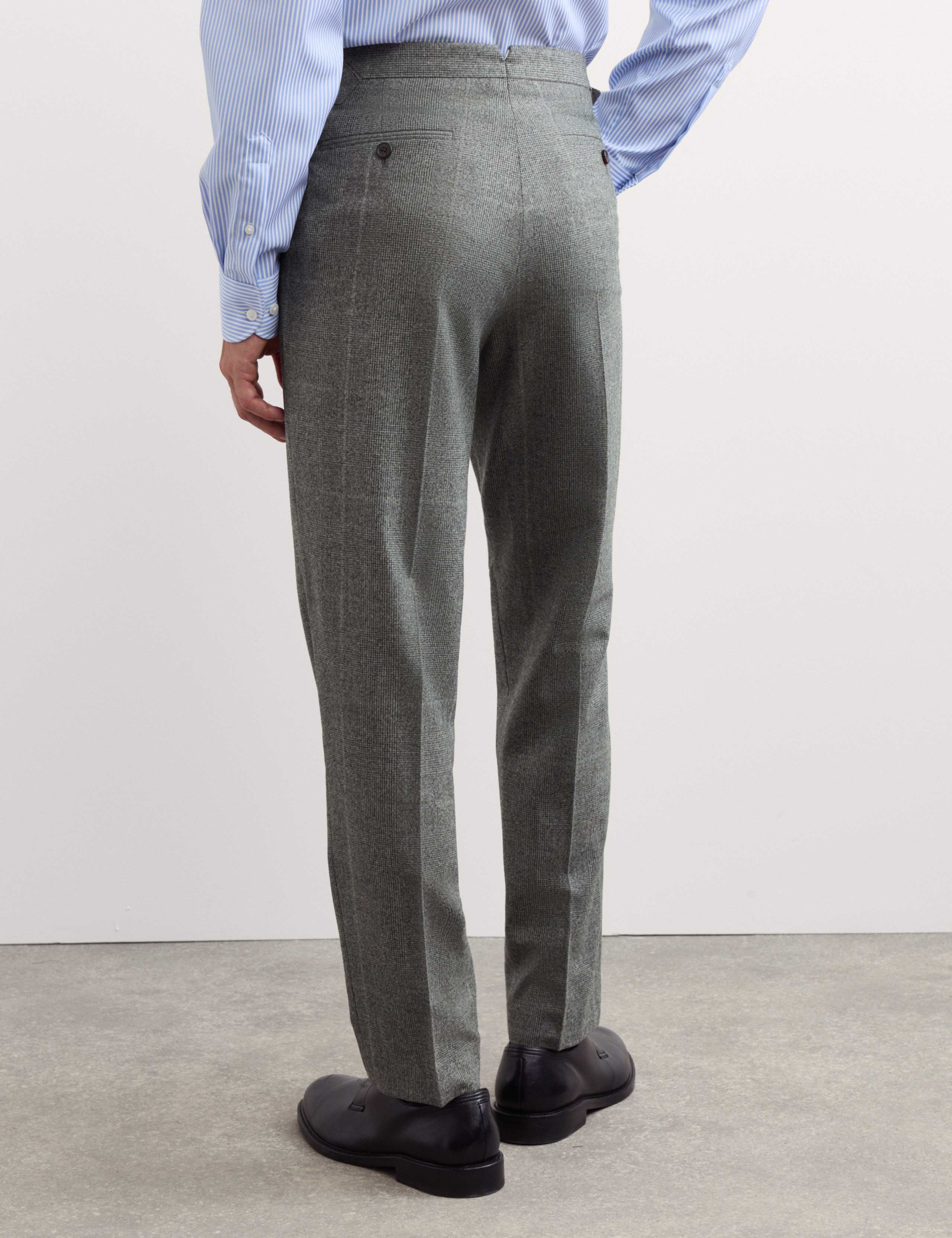 Tailored Fit Italian Wool Check Trousers 5 of 7