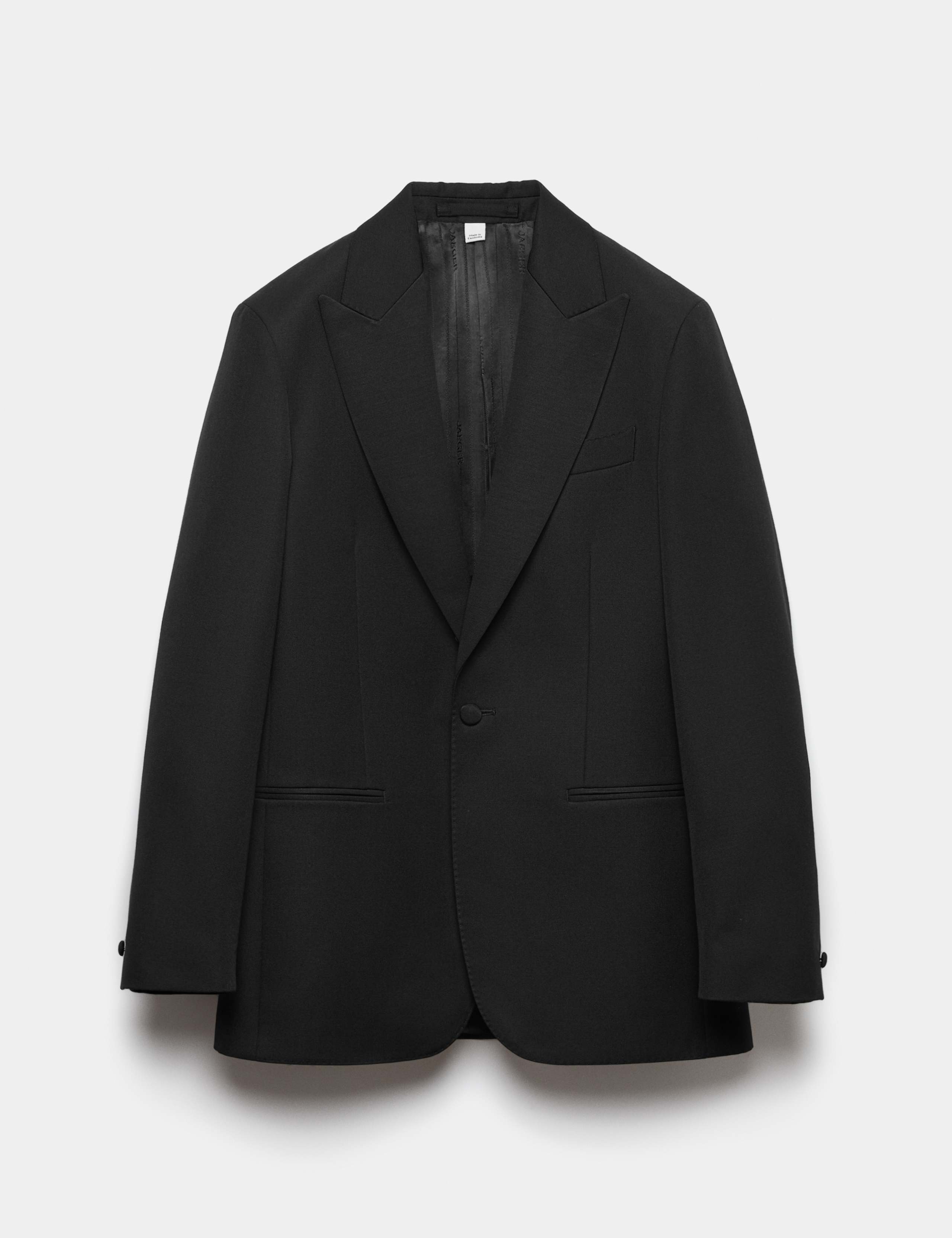 Regular Fit Pure Wool Tuxedo Jacket 2 of 8
