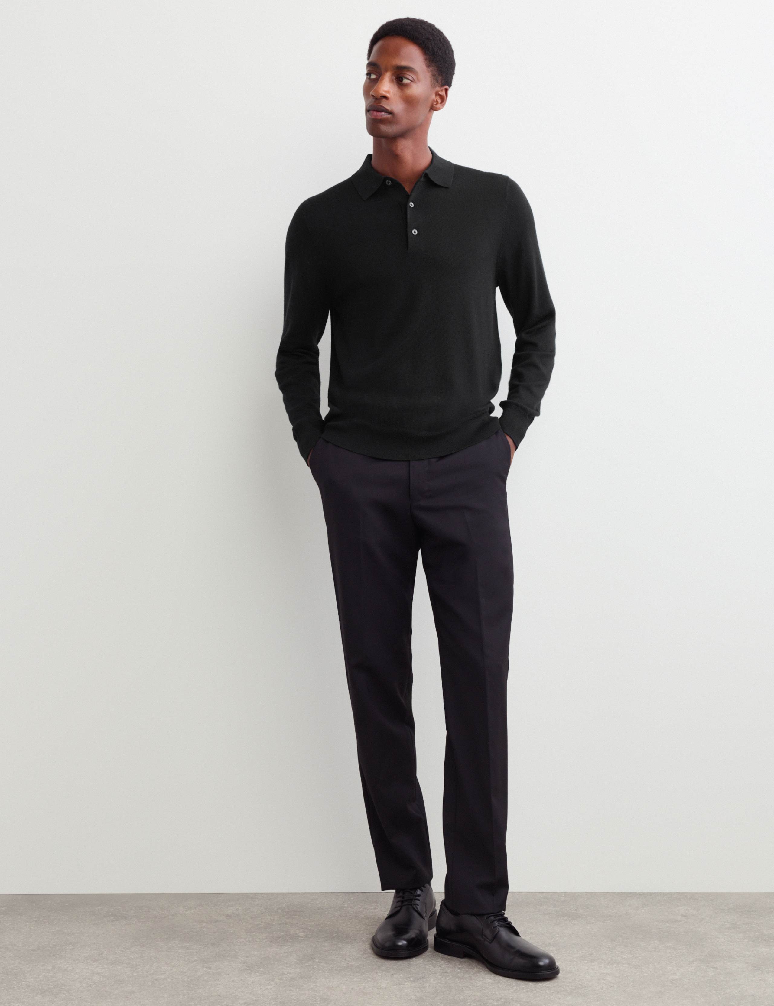 Merino Wool Rich with Silk Polo Shirt 7 of 8