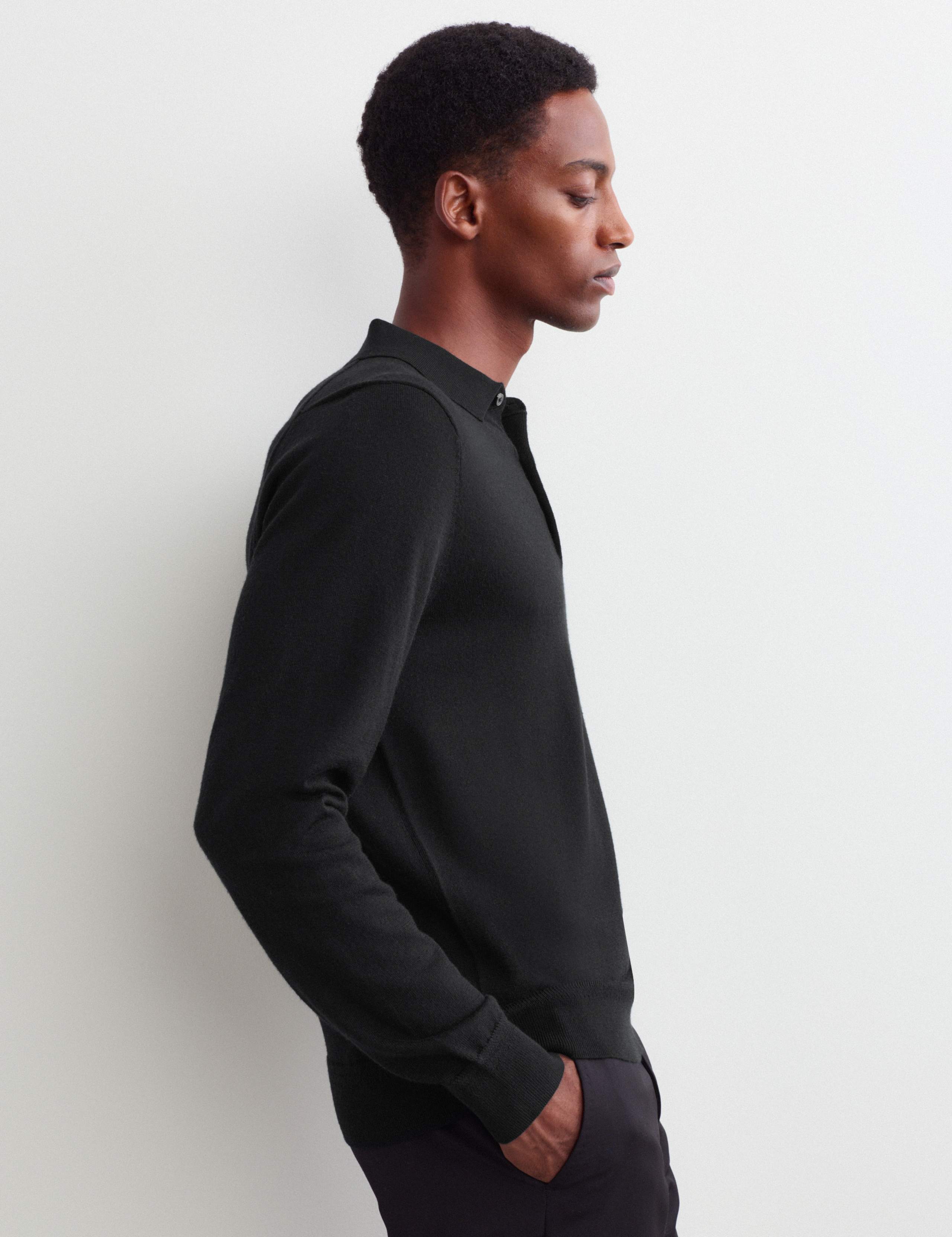 Merino Wool Rich with Silk Polo Shirt 8 of 8
