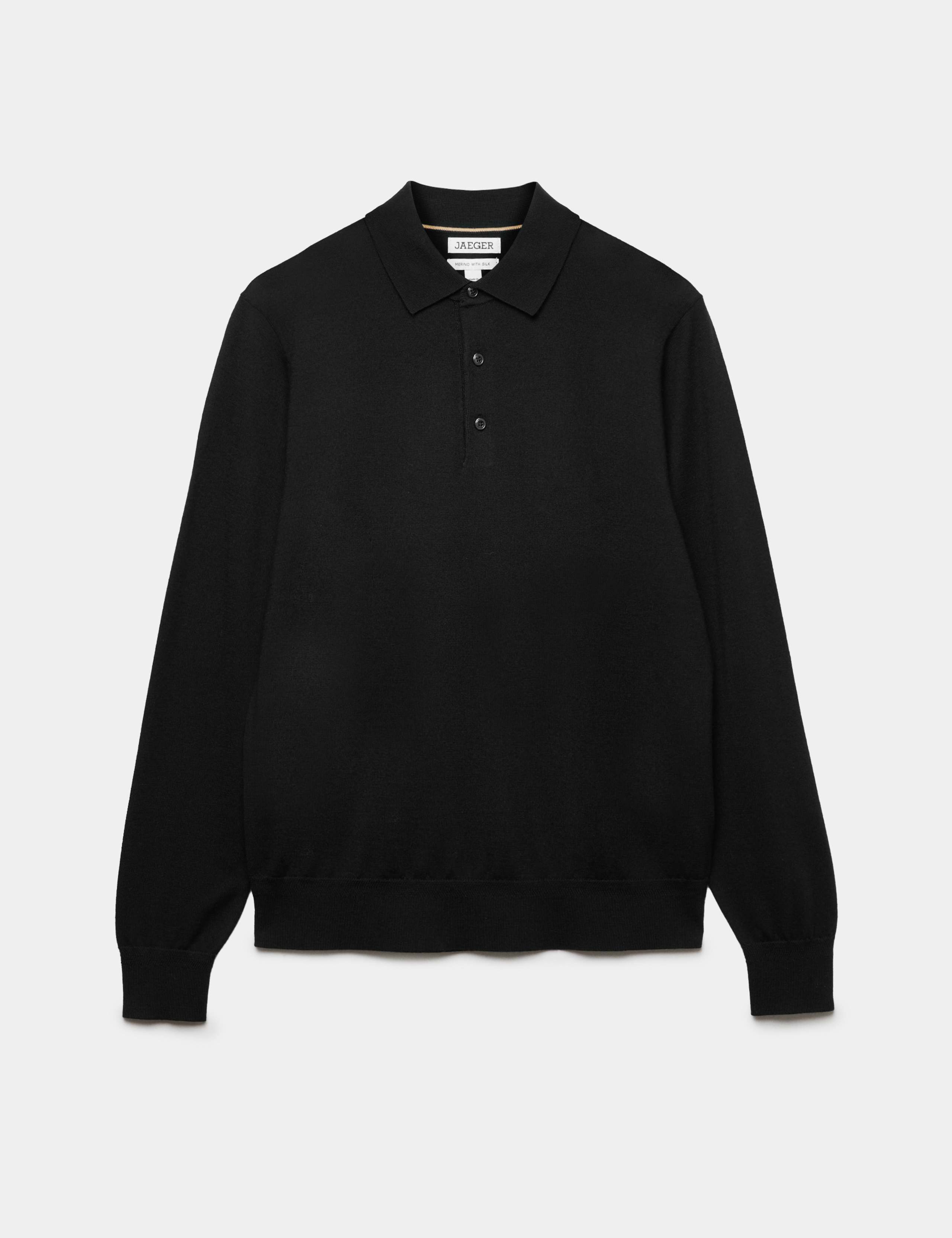 Merino Wool Rich with Silk Polo Shirt 2 of 8