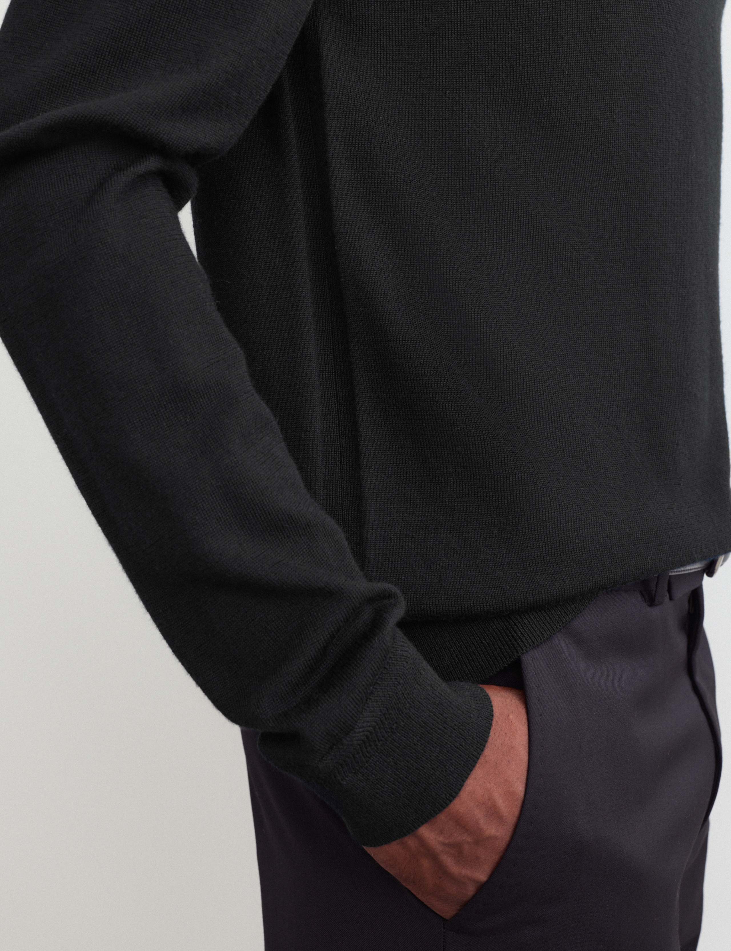 Merino Wool Rich Roll Neck Jumper with Silk 5 of 8