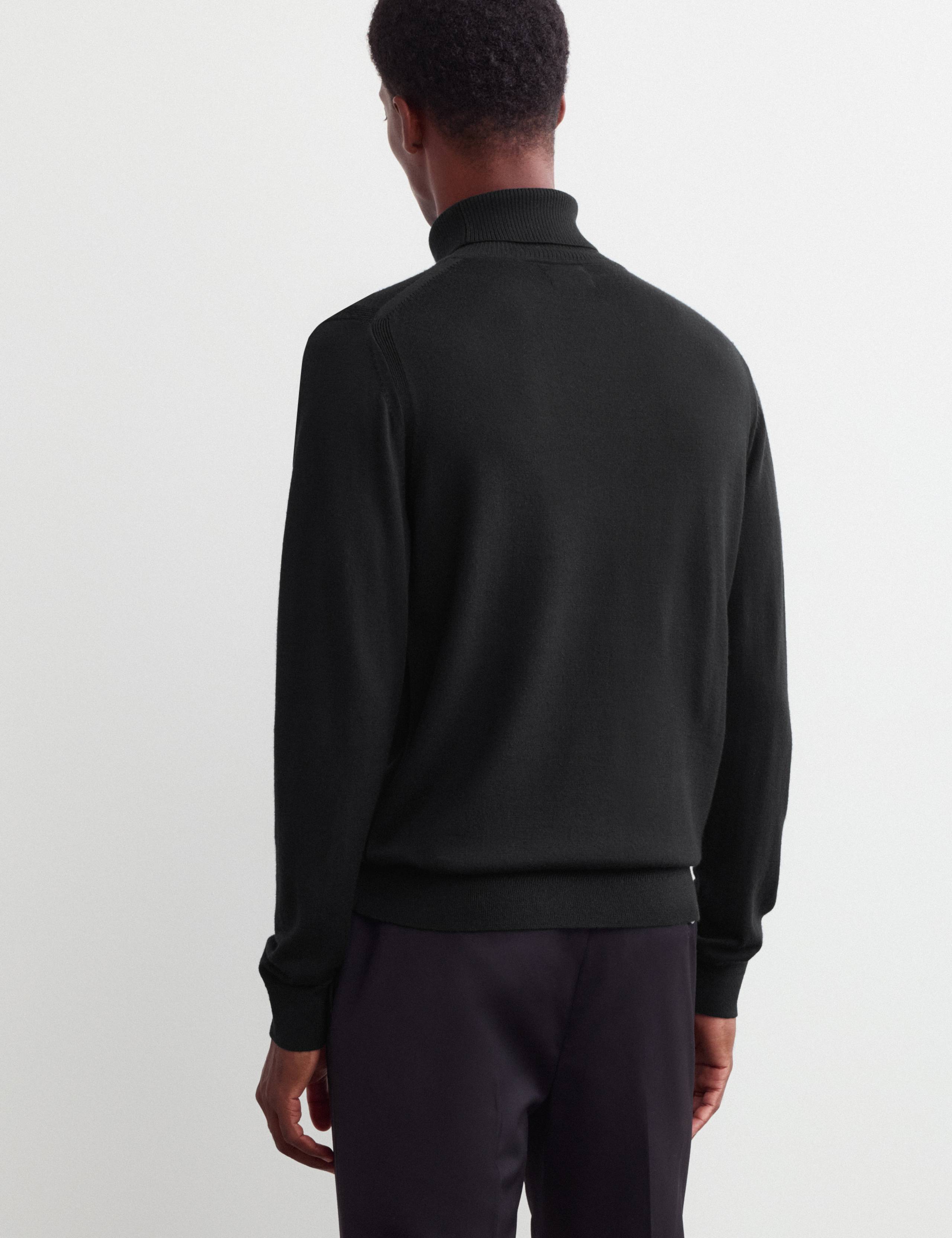 Merino Wool Rich Roll Neck Jumper with Silk 6 of 8