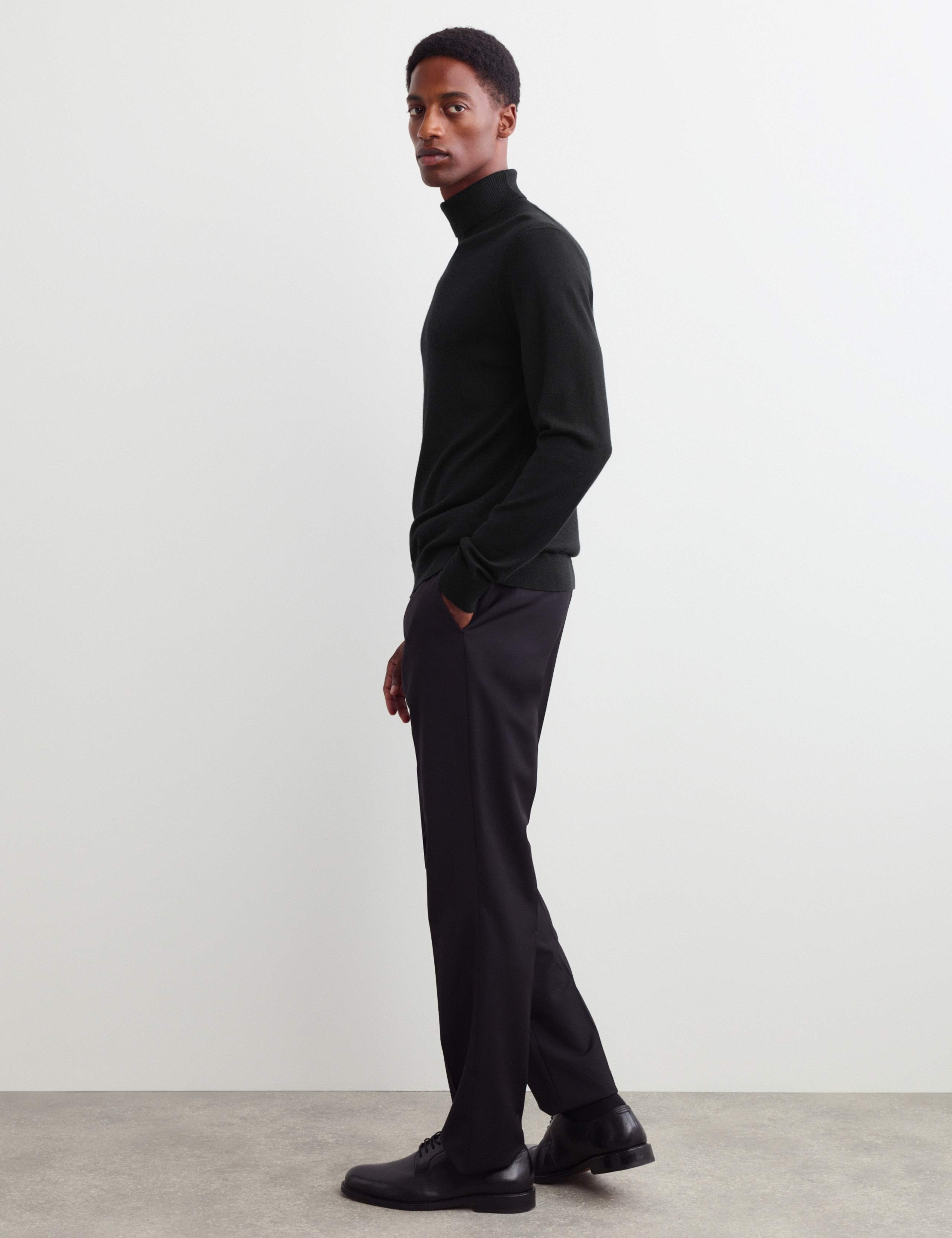 Merino Wool Rich Roll Neck Jumper with Silk 7 of 8