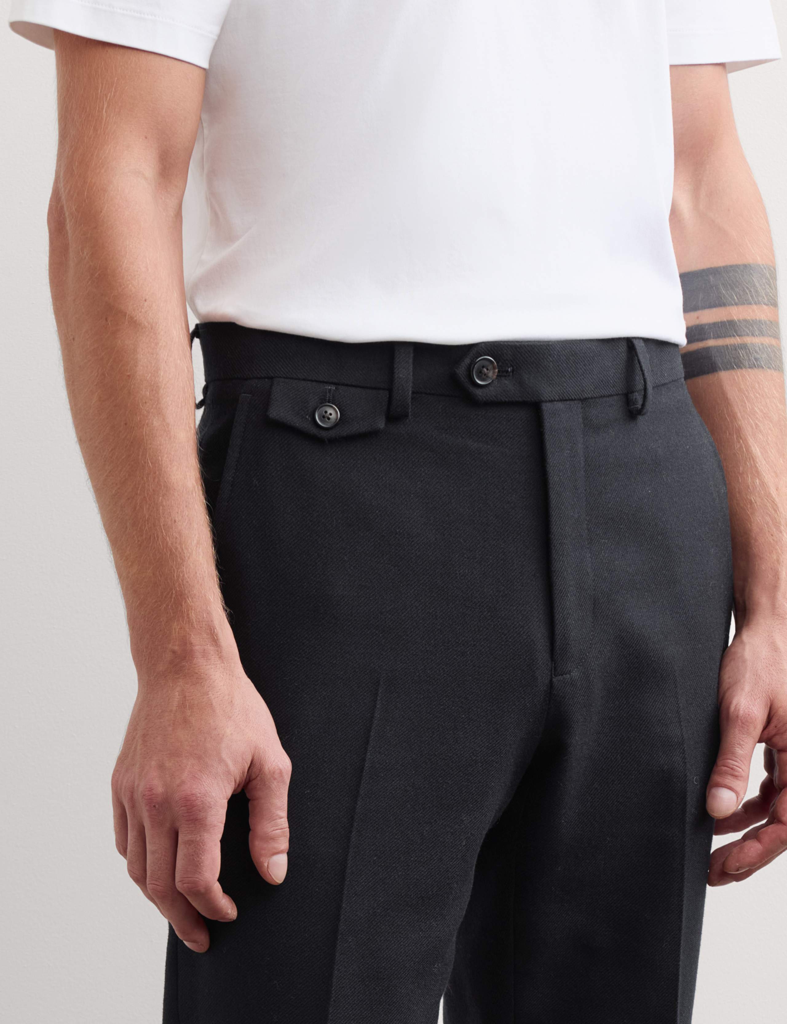 Slim Fit Wool Blend Suit Trousers 4 of 7