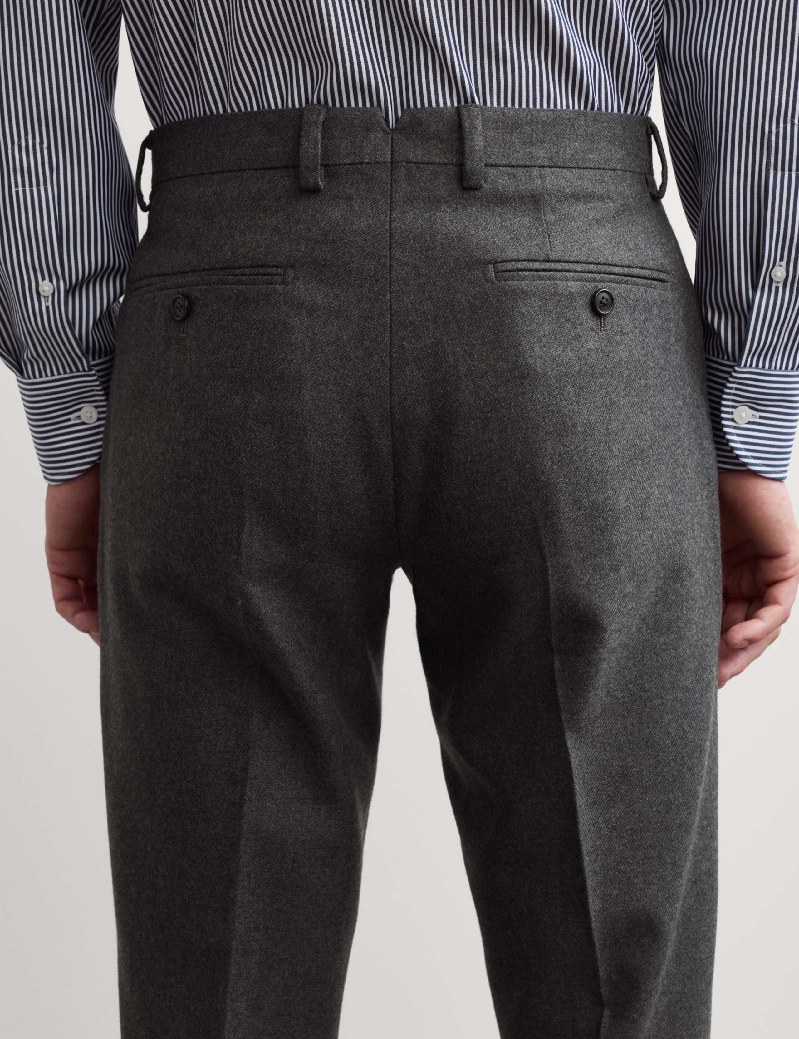 Tailored Fit Cotton Wool Blend Suit Trousers 3 of 6