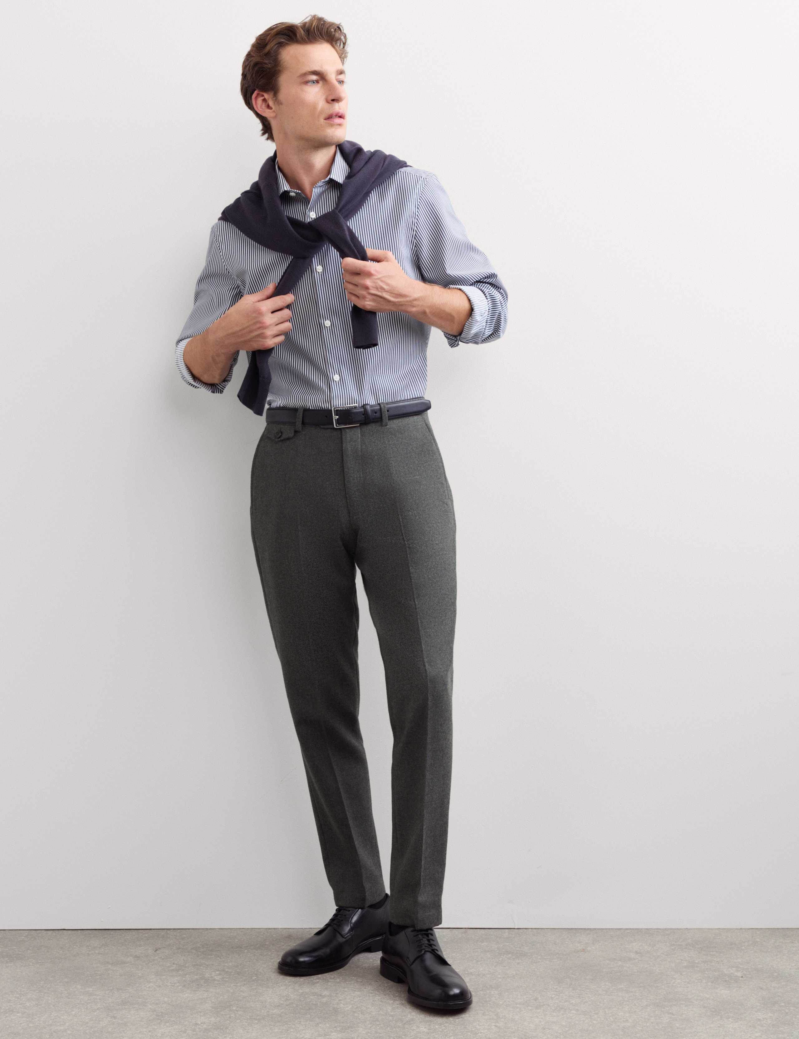 Tailored Fit Cotton Wool Blend Suit Trousers 6 of 6
