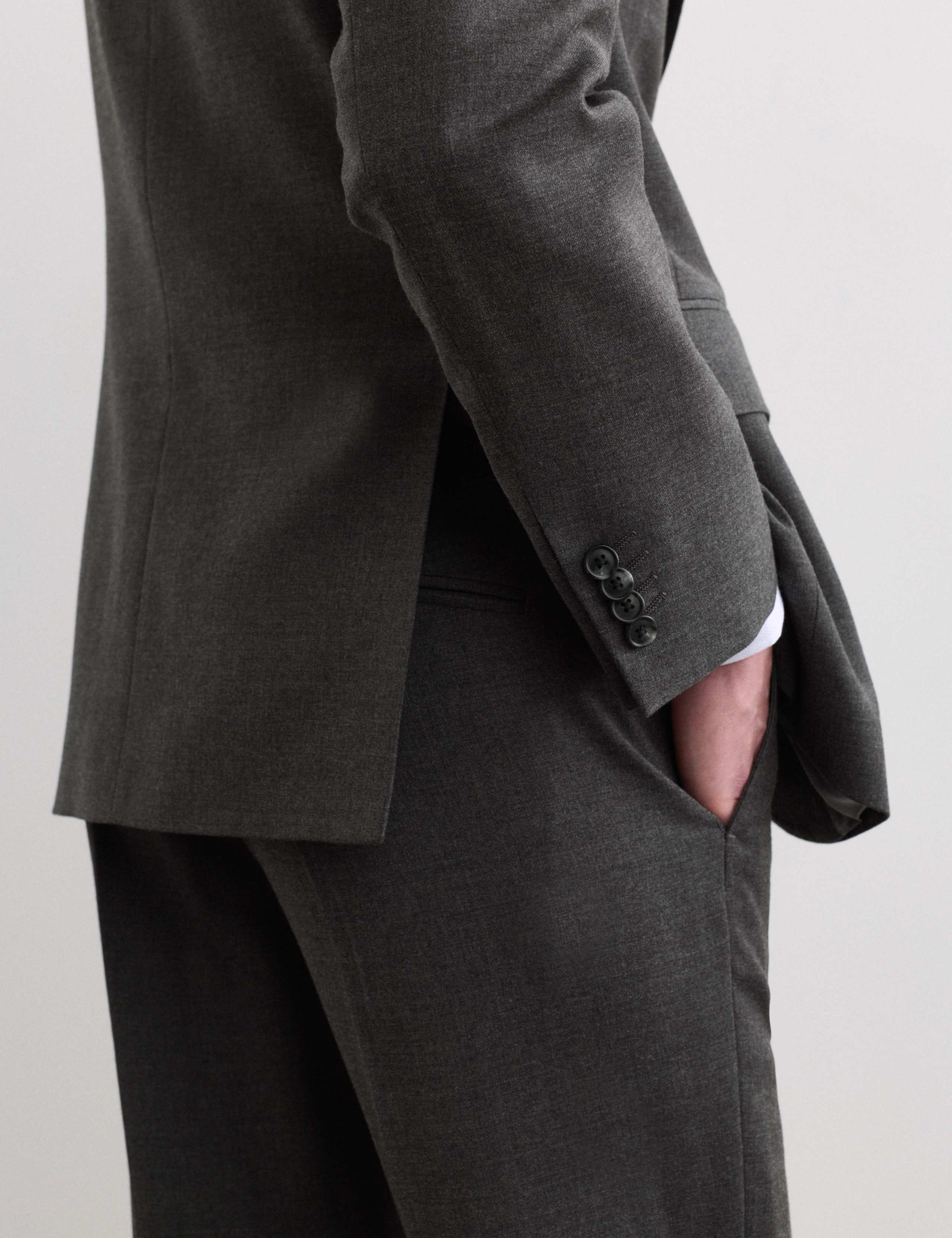 Tailored Fit Pure Wool Suit Jacket 5 of 7