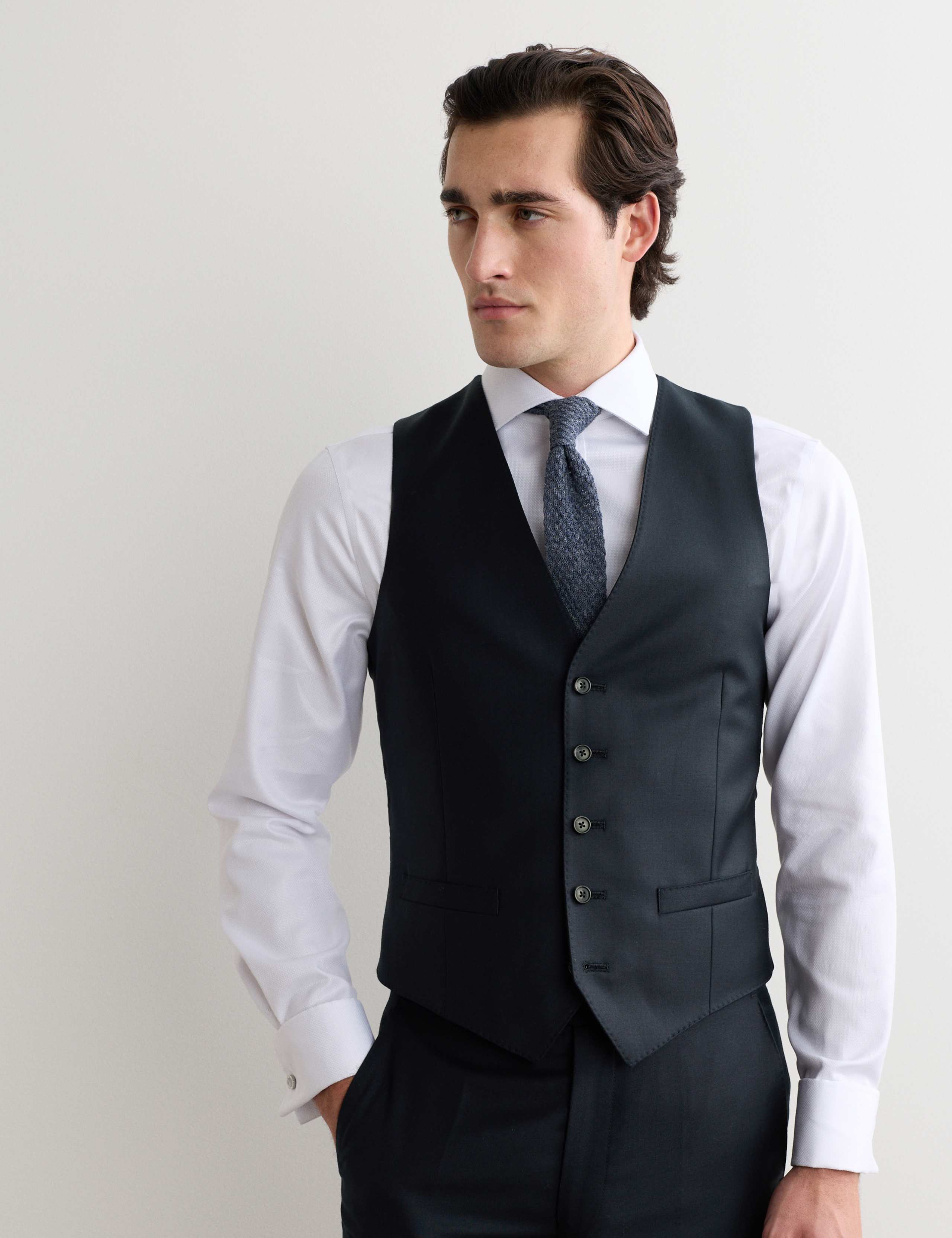 Tailored Fit Pure Wool Twill Waistcoat 4 of 8