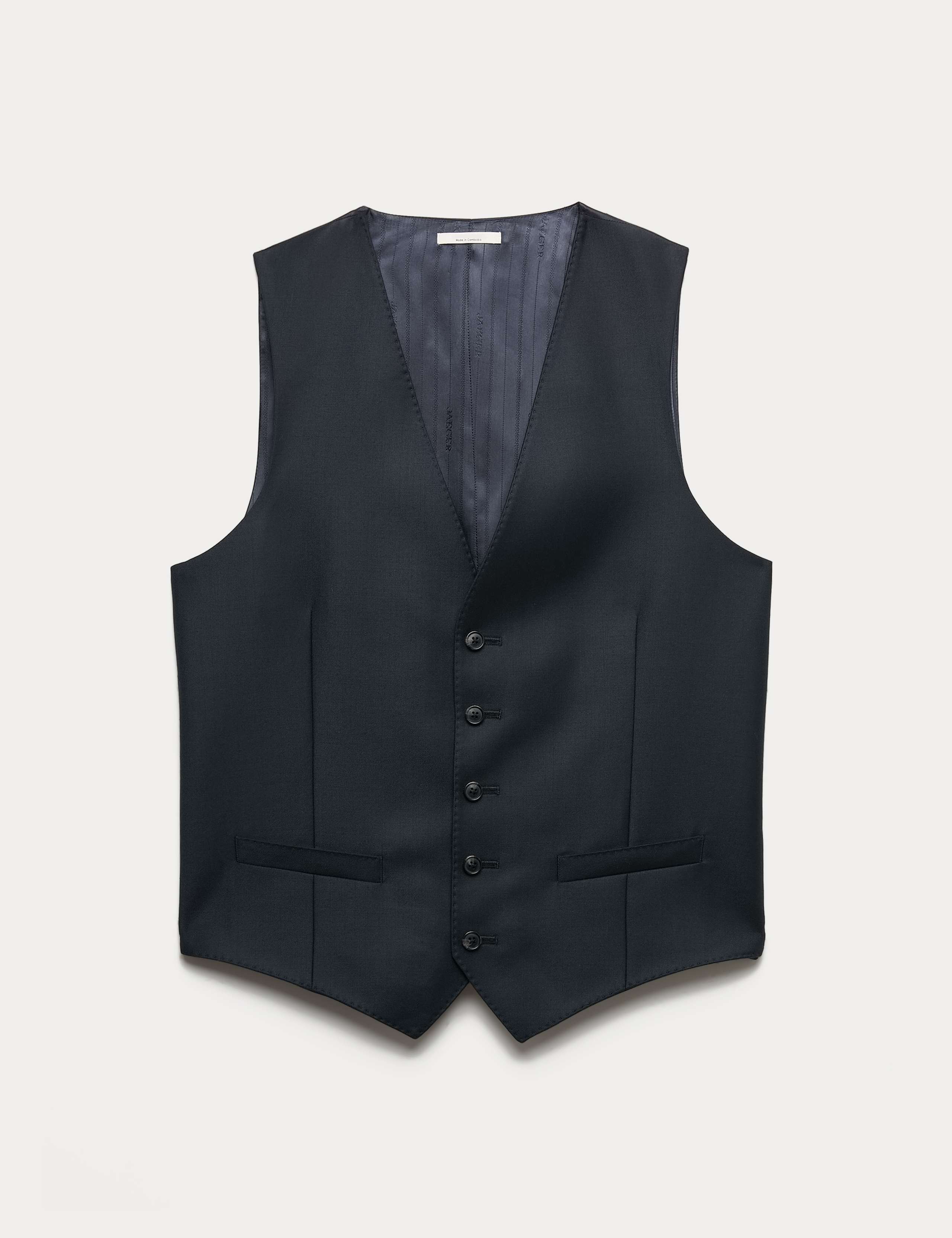 Tailored Fit Pure Wool Twill Waistcoat 2 of 8