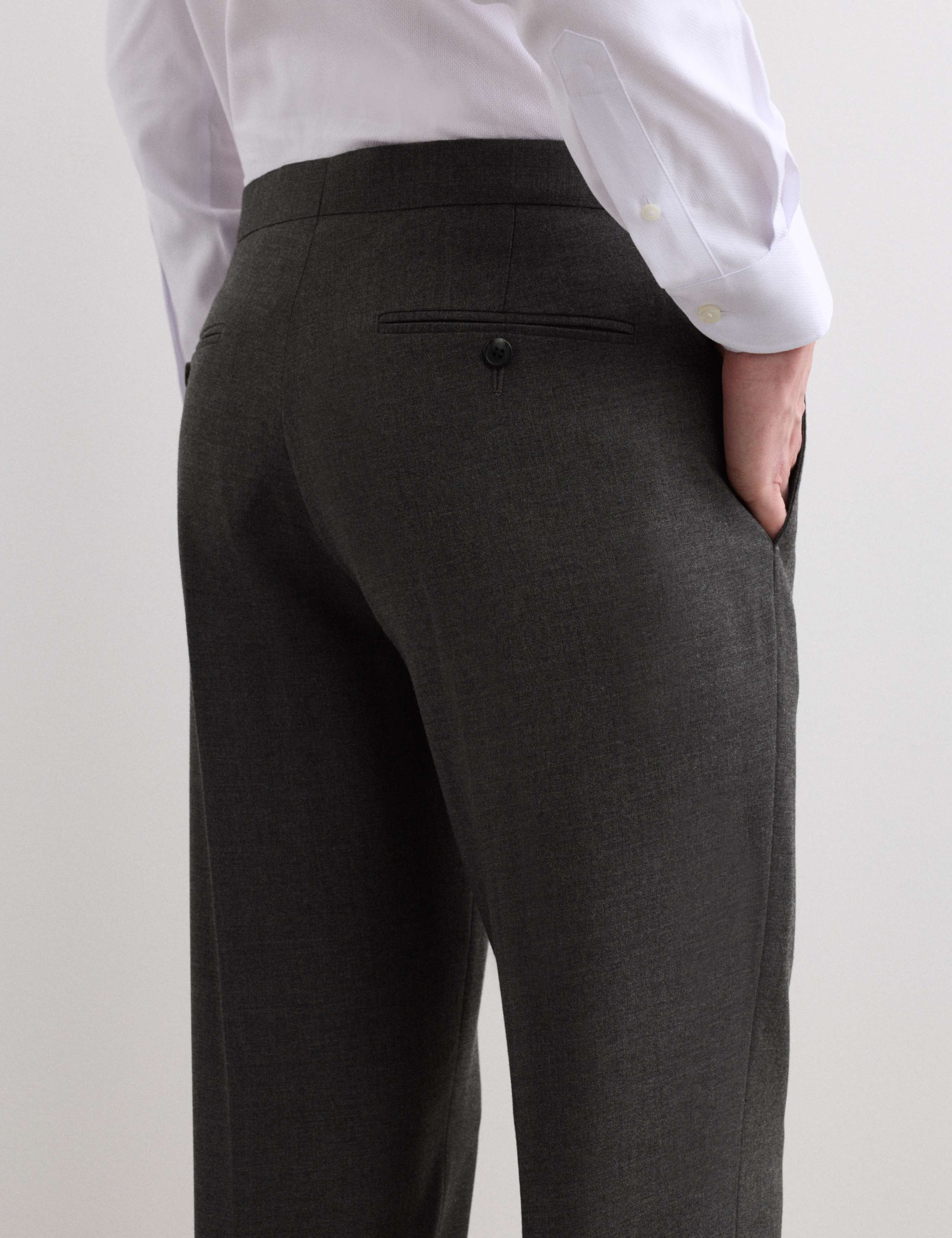 Tailored Fit Pure Wool Twill Suit Trousers 5 of 6