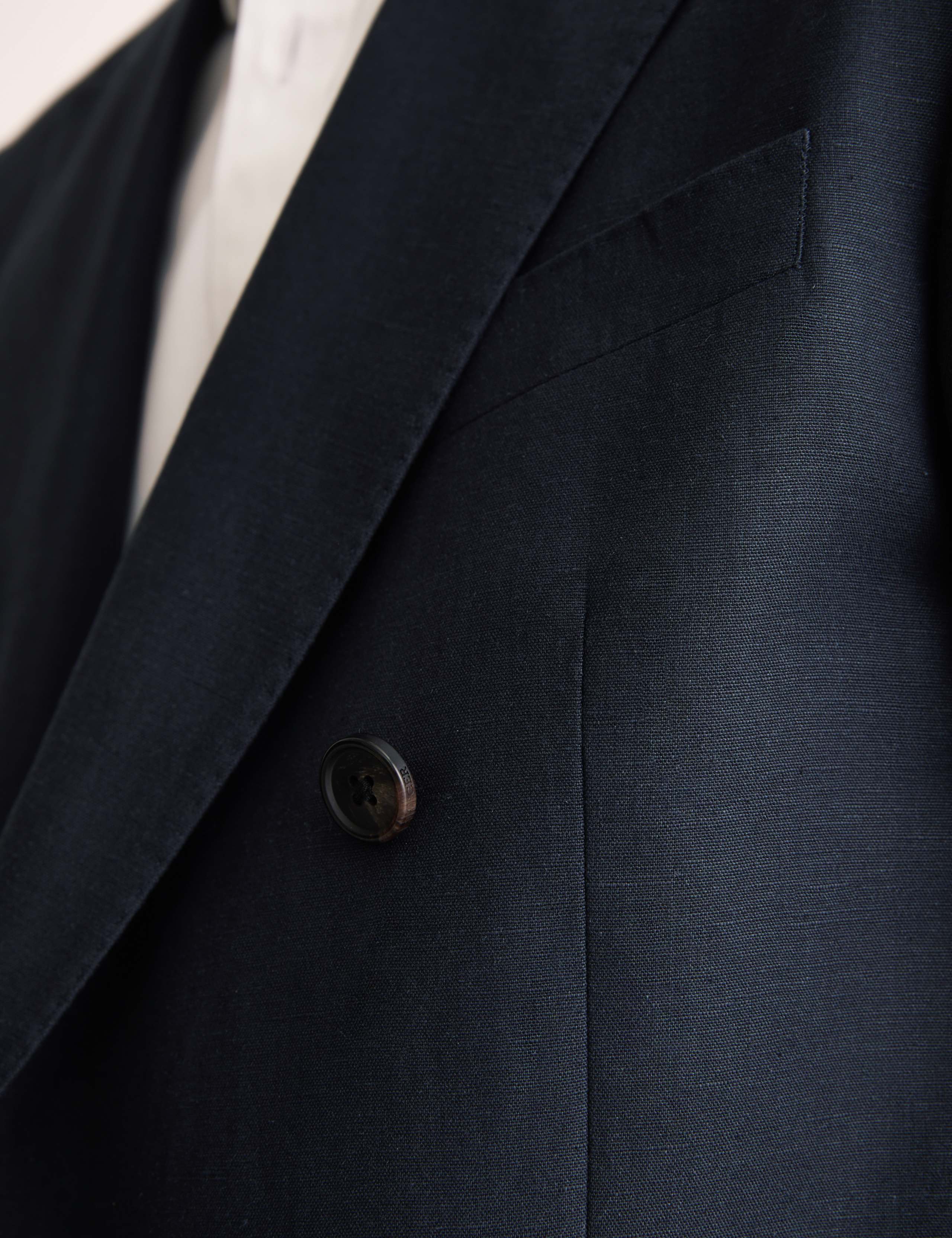 Tailored Fit Silk & Linen Blend Double Breasted Suit Jacket 3 of 4