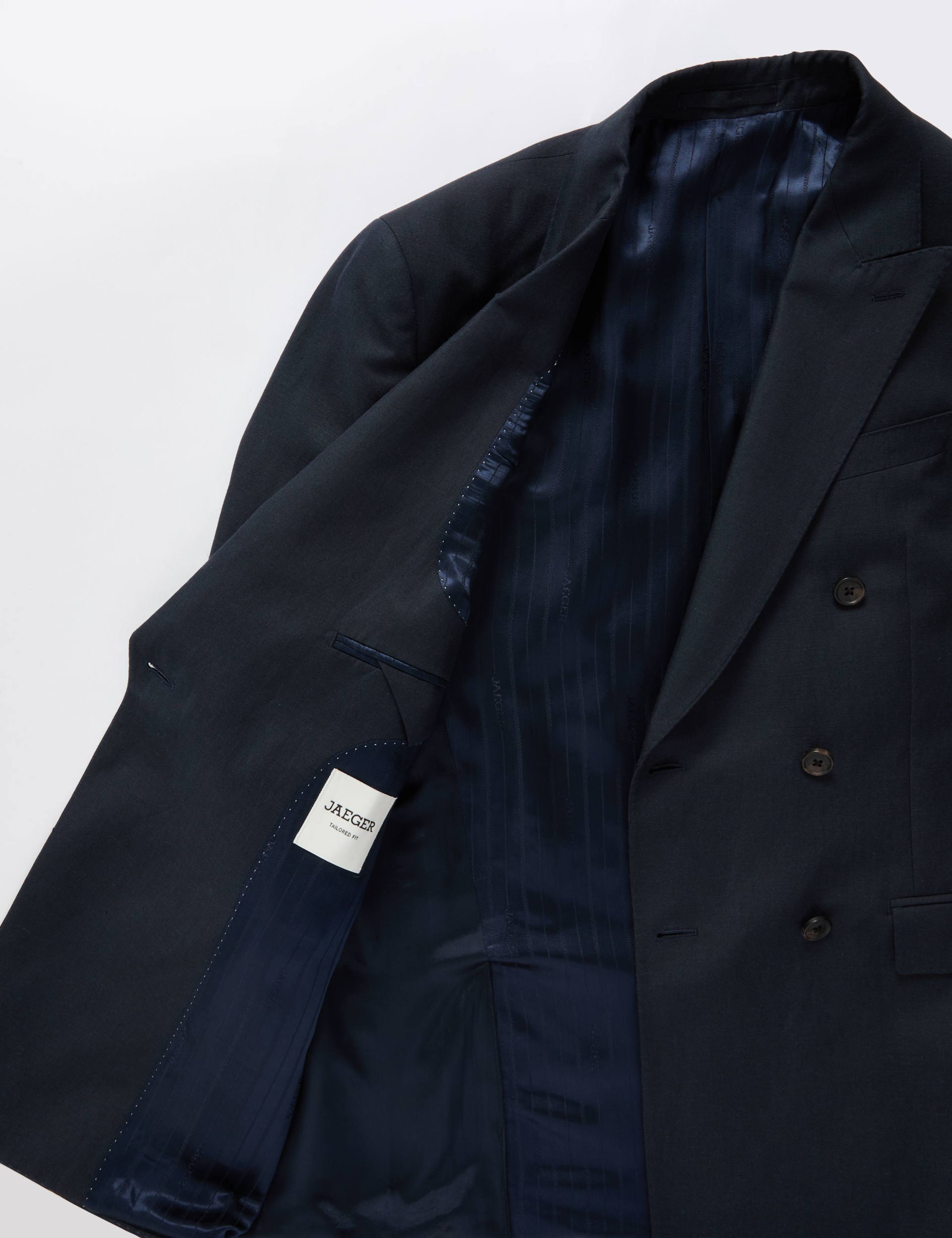 Tailored Fit Silk & Linen Blend Double Breasted Suit Jacket 4 of 4