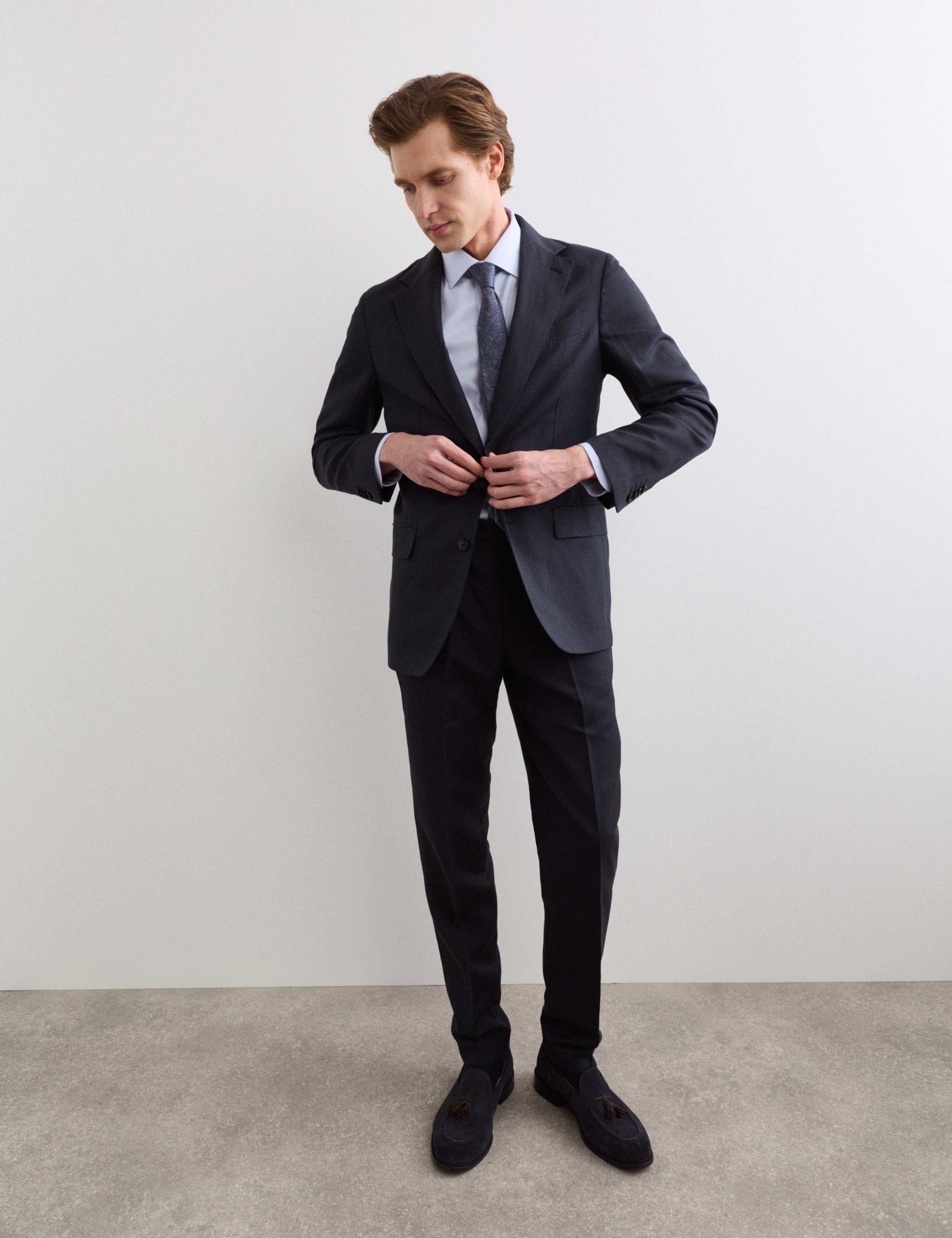 Tailored Fit Italian Silk & Linen Suit Jacket 4 of 7
