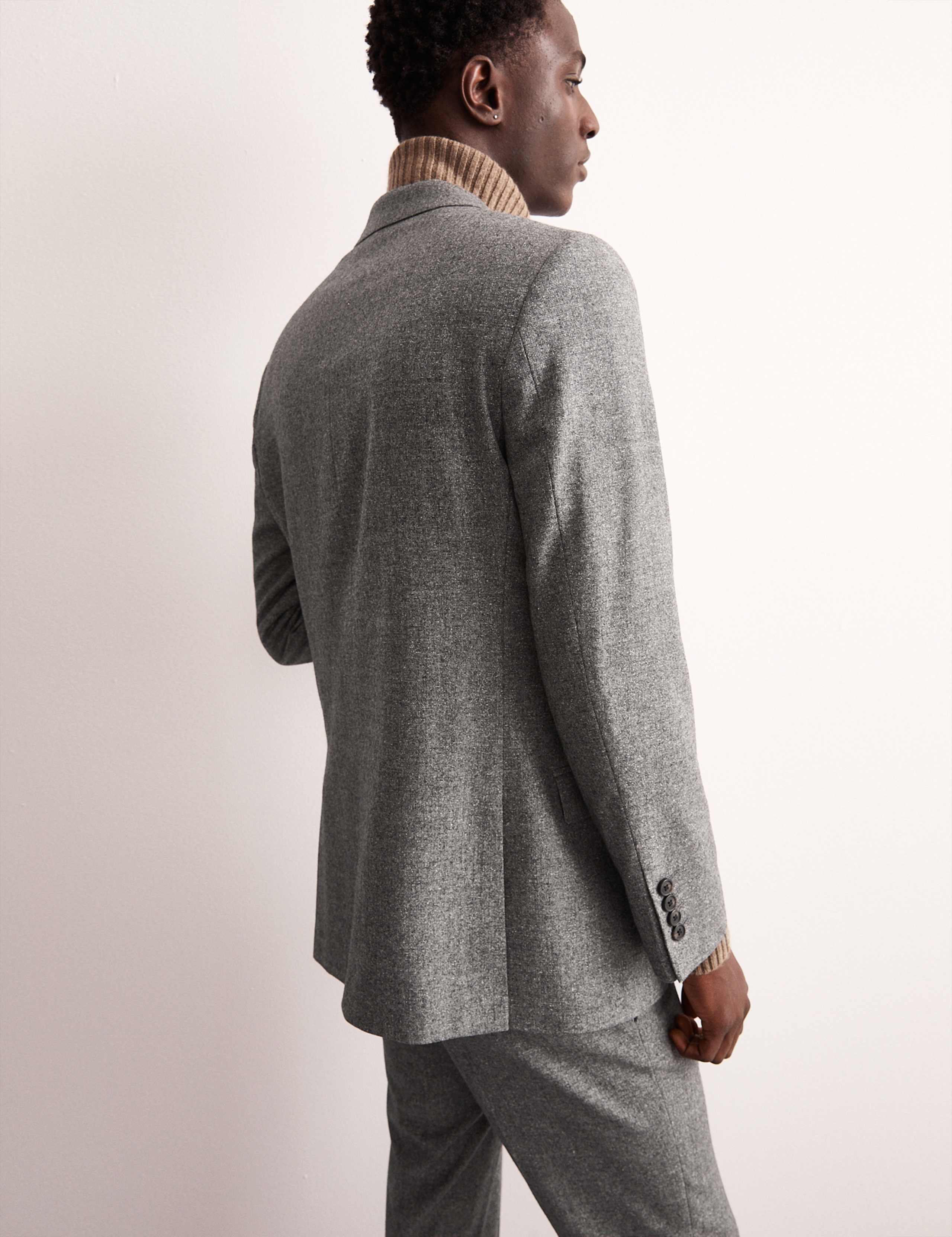 Tailored Fit Italian Wool Rich Jacket with Silk 7 of 8