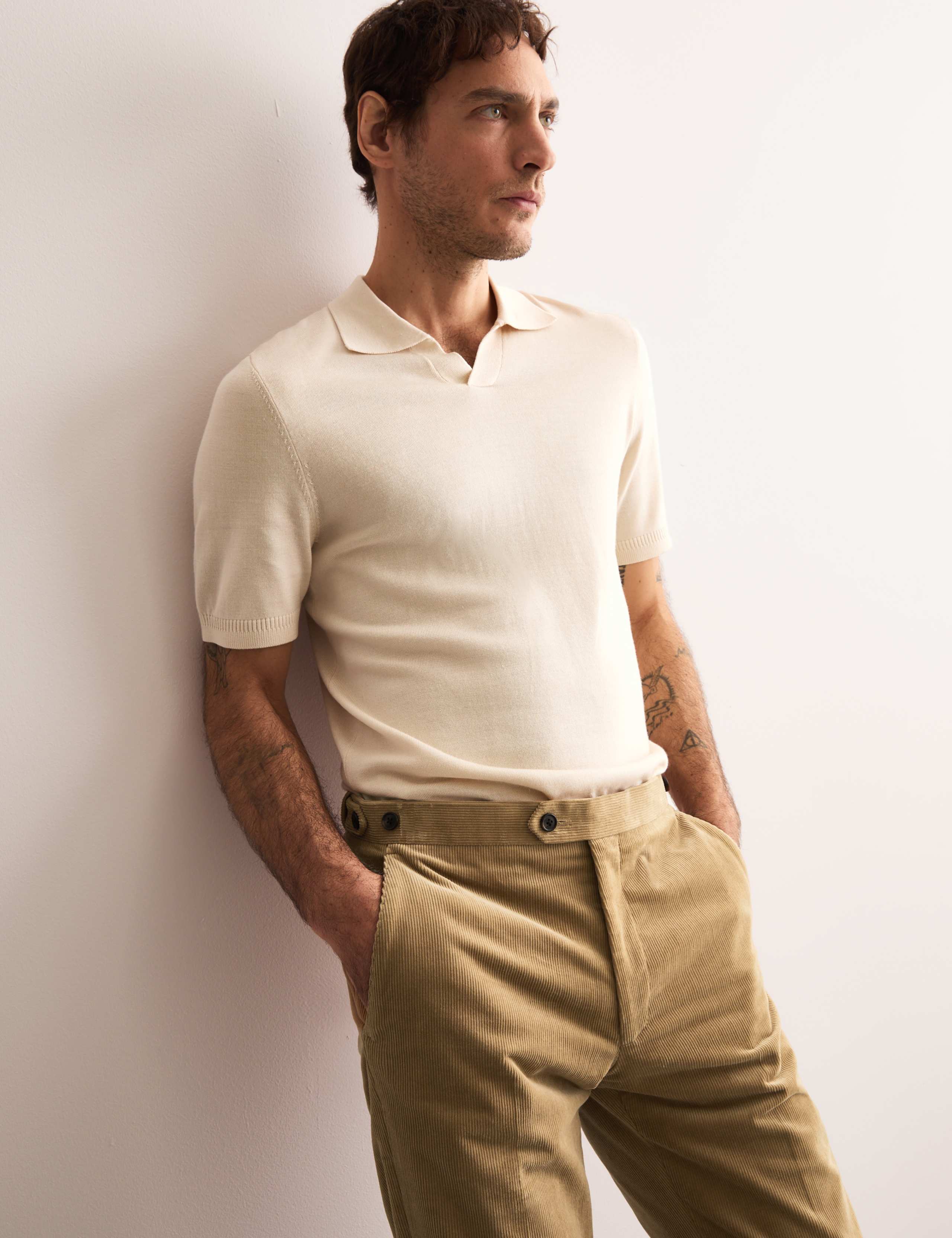 Tailored Fit Cotton Rich Corduroy Trousers 4 of 8