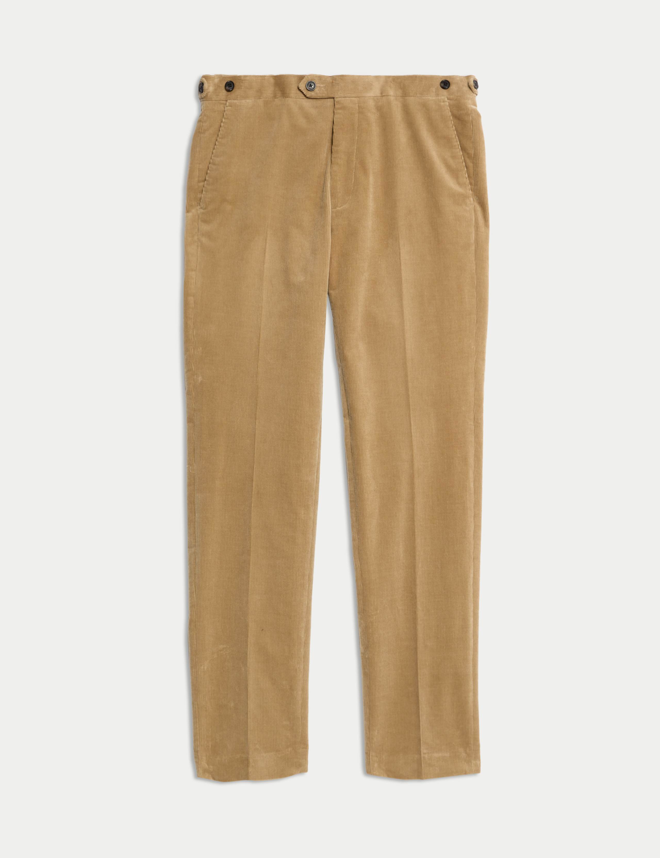 Tailored Fit Cotton Rich Corduroy Trousers 2 of 8