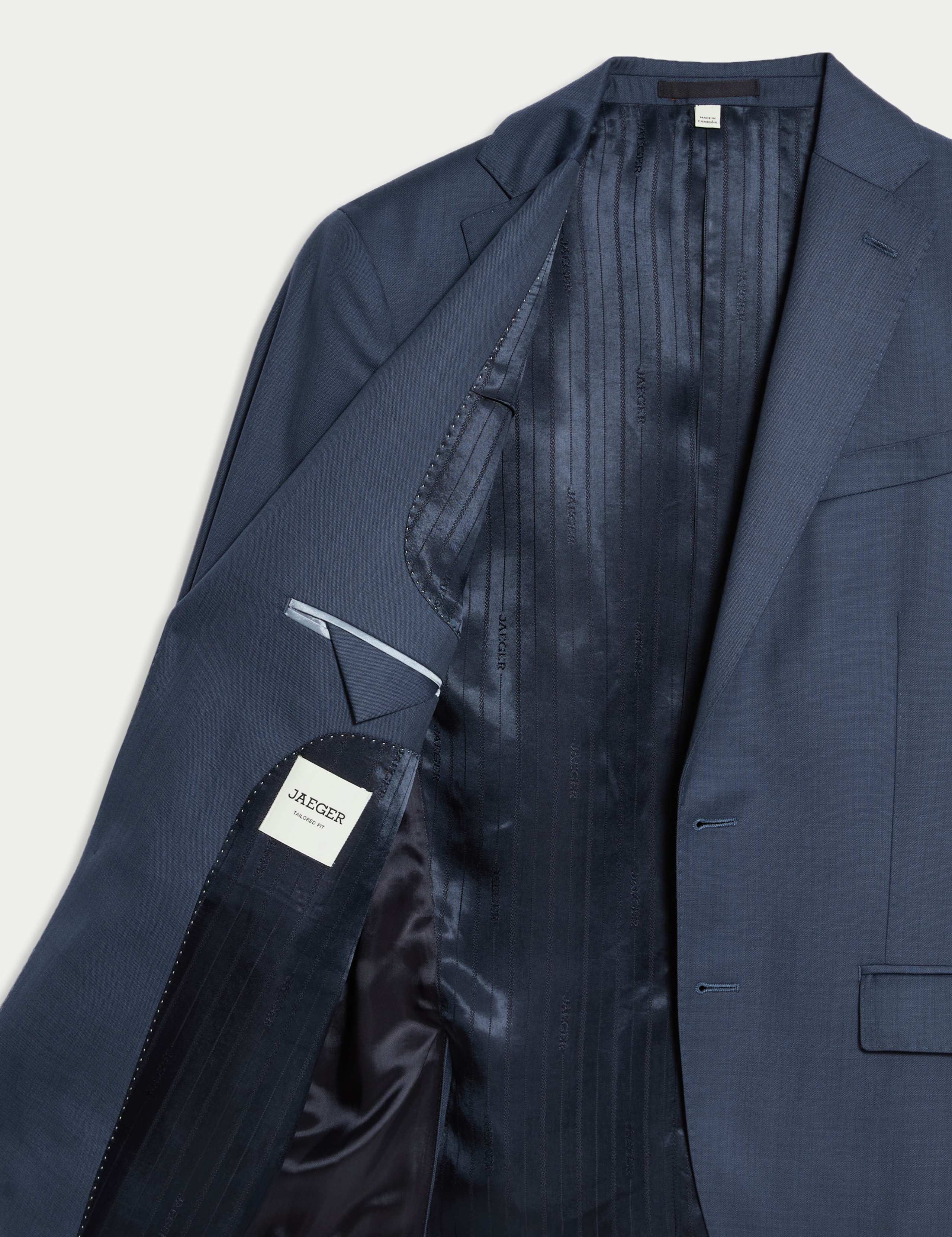 Tailored Fit Italian Wool Sharkskin Jacket 9 of 9