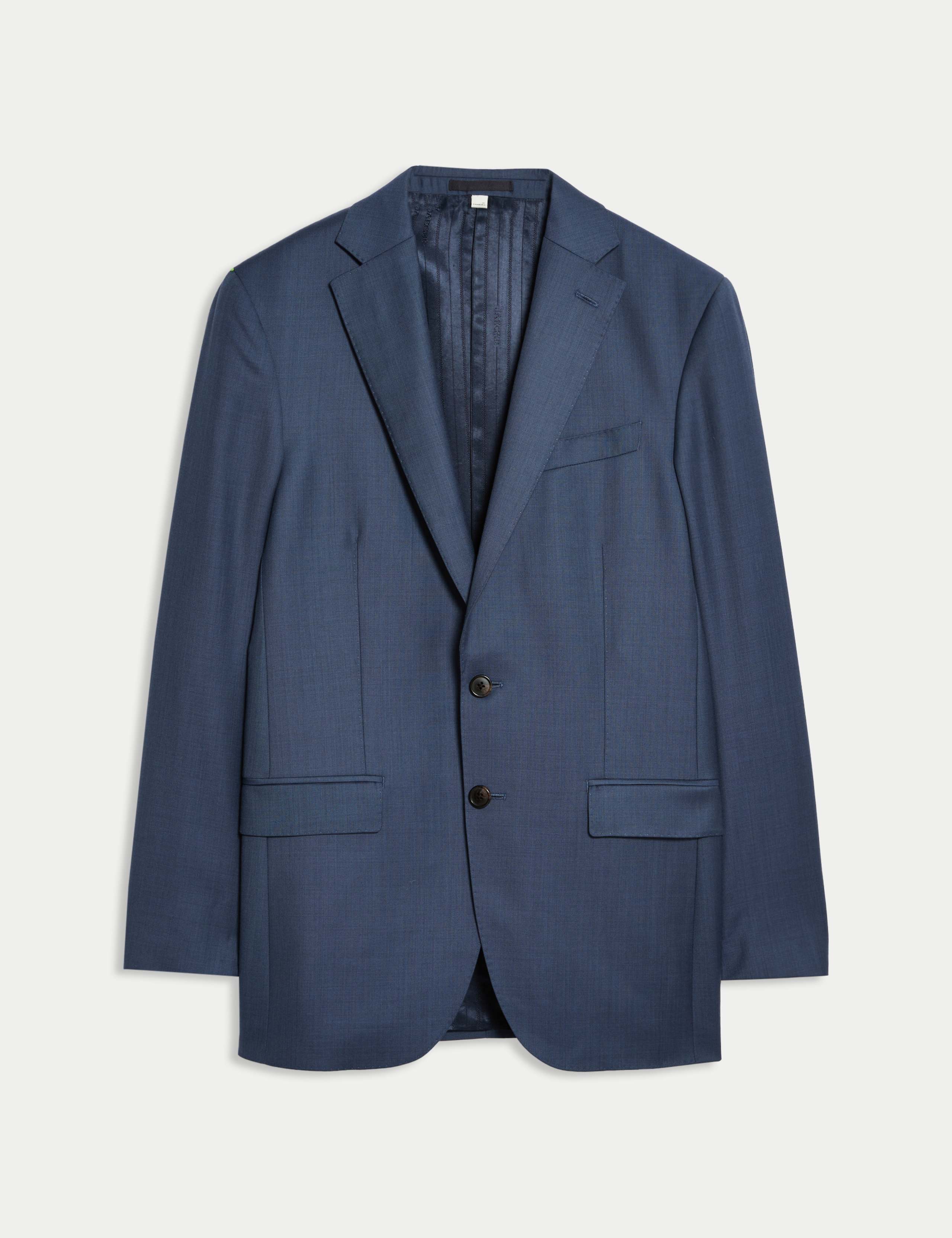 Tailored Fit Italian Wool Sharkskin Jacket 2 of 9