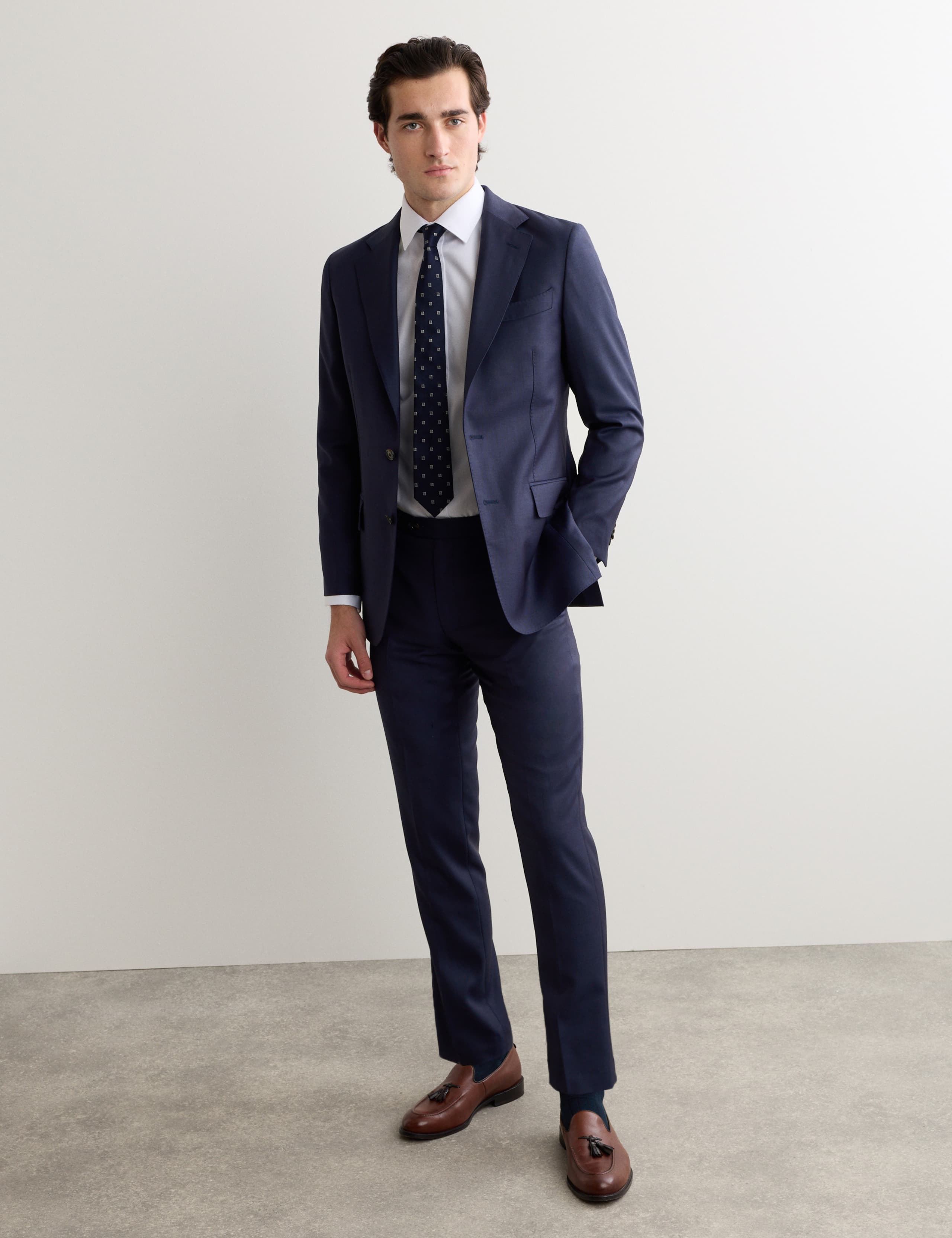 Tailored Fit Italian Wool Sharkskin Jacket 4 of 5