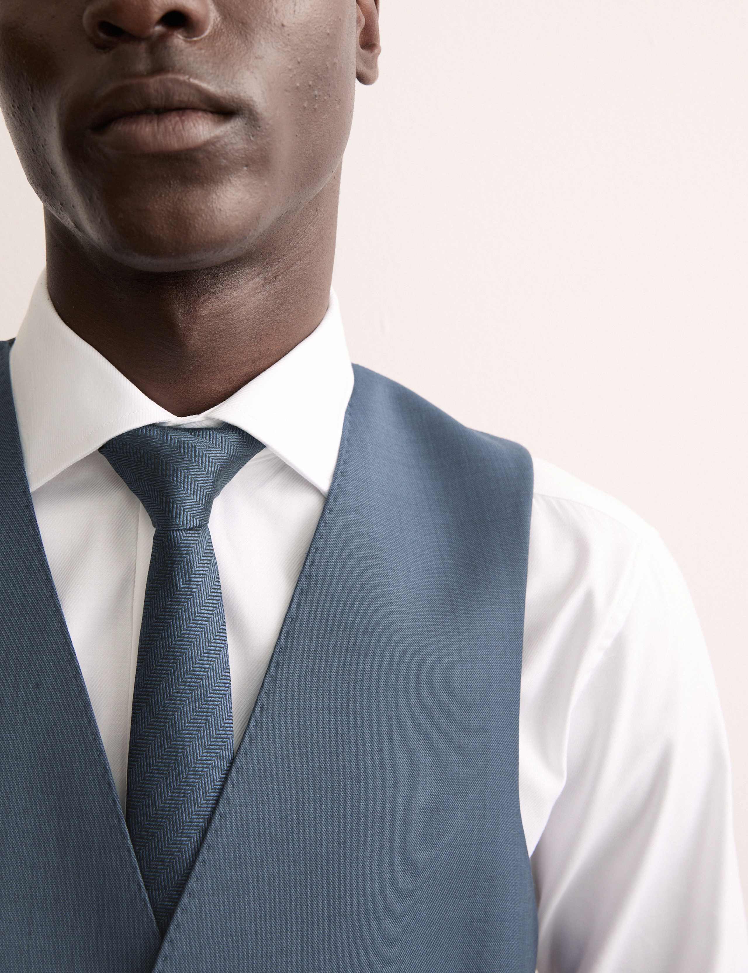 Italian Pure Wool Sharkskin Waistcoat 5 of 7