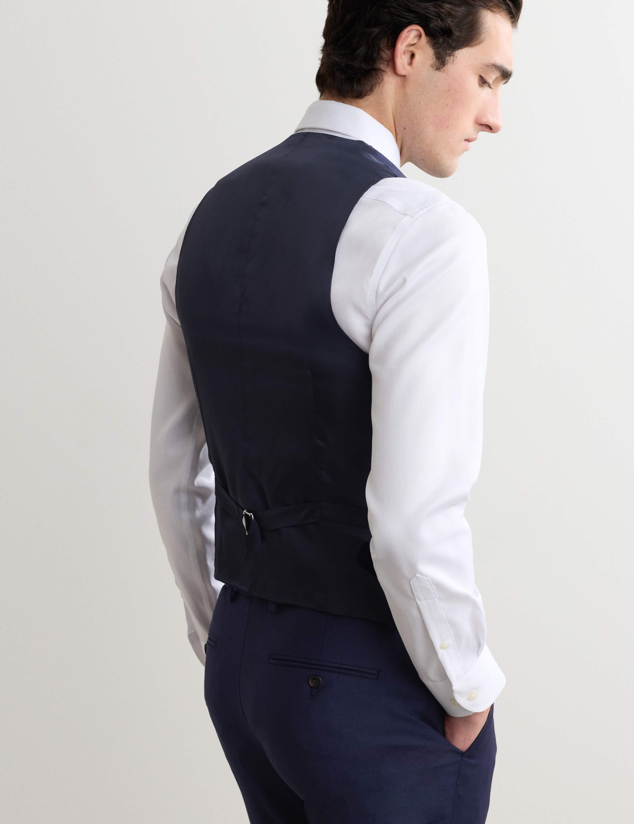 Italian Pure Wool Sharkskin Waistcoat 5 of 7
