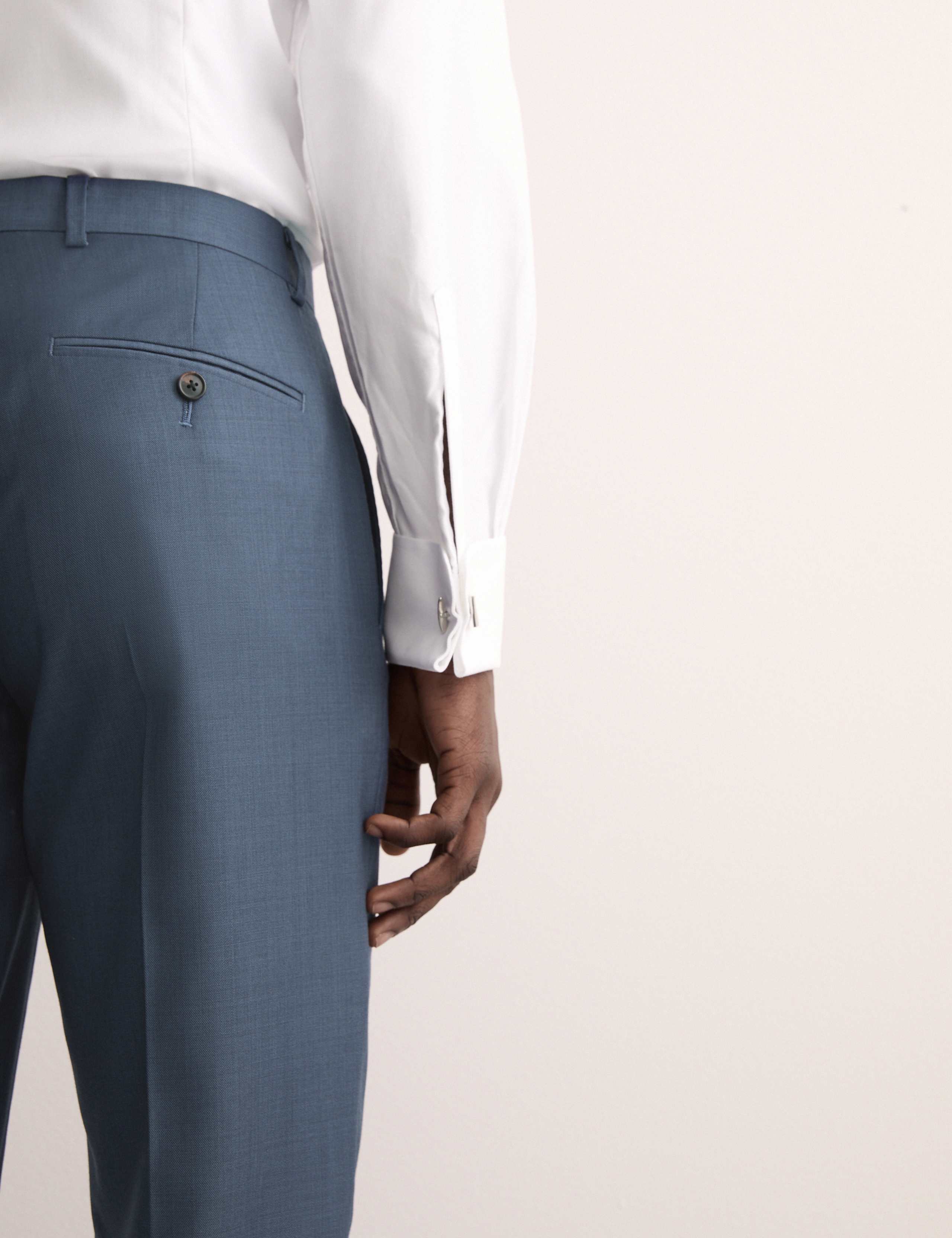 Tailored Fit Pure Wool Textured Suit Trousers 5 of 8